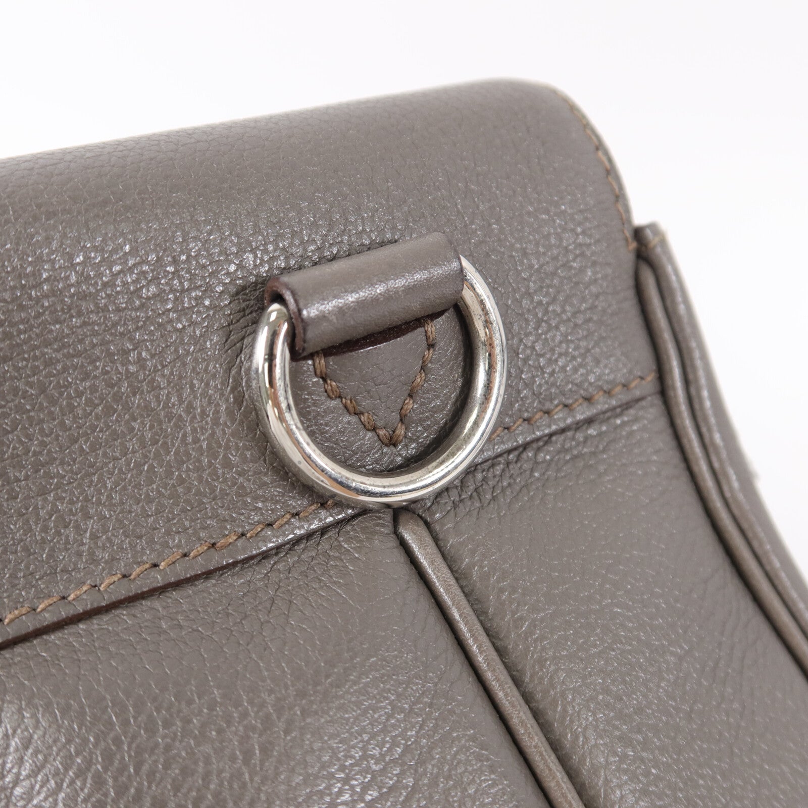 HERMES Evercoler皮革Berline 28肩背袋Gray