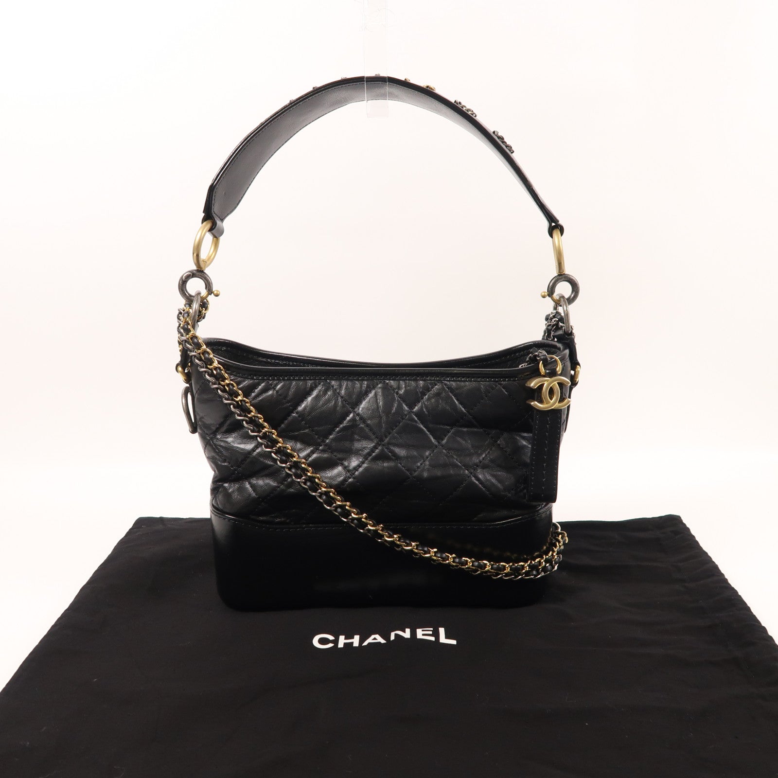 CHANEL 皮革Gabrielle Medium手挽肩背兩用袋