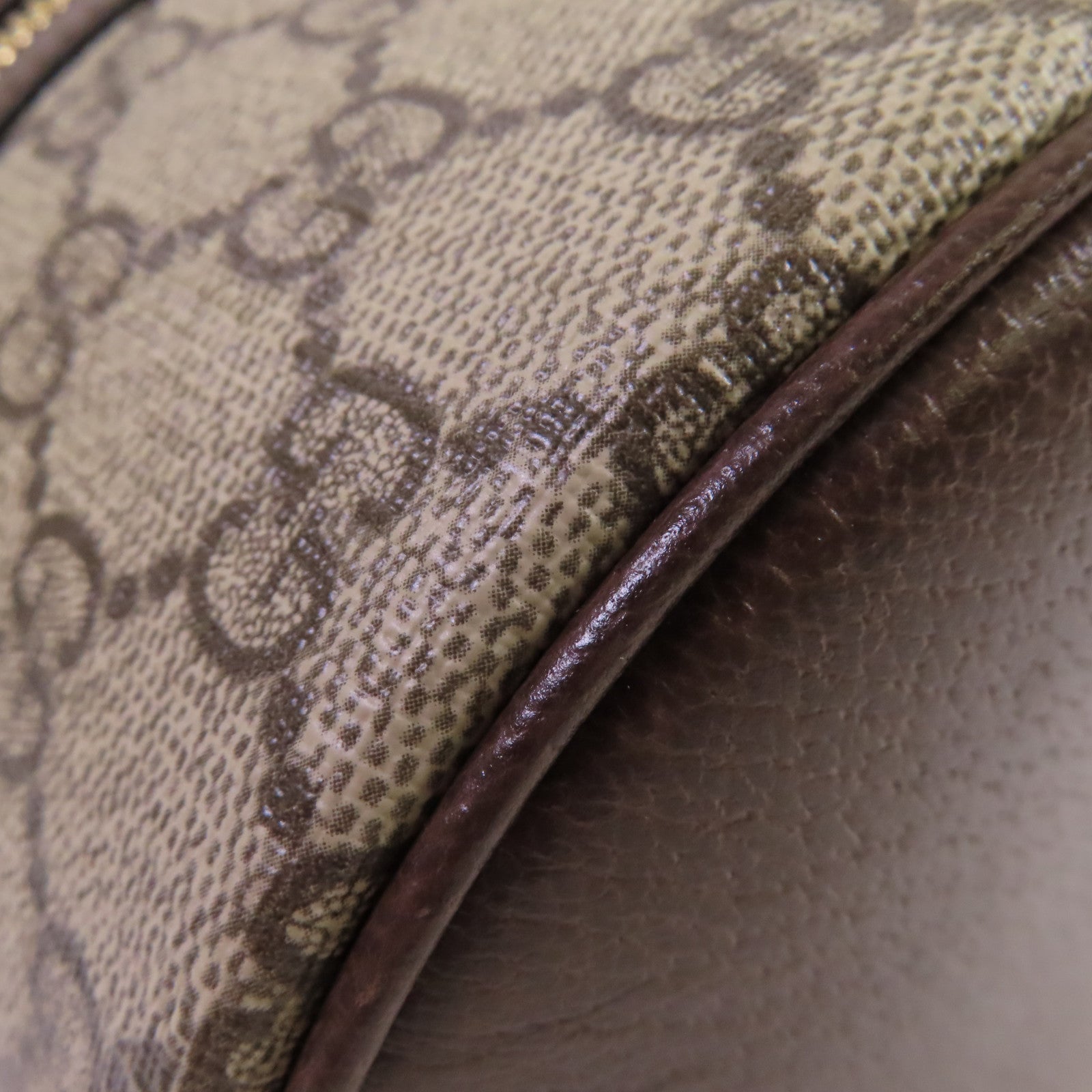 GUCCI 塗層帆布Ophidia Cosmestic Hand Bag金扣手挽袋啡色