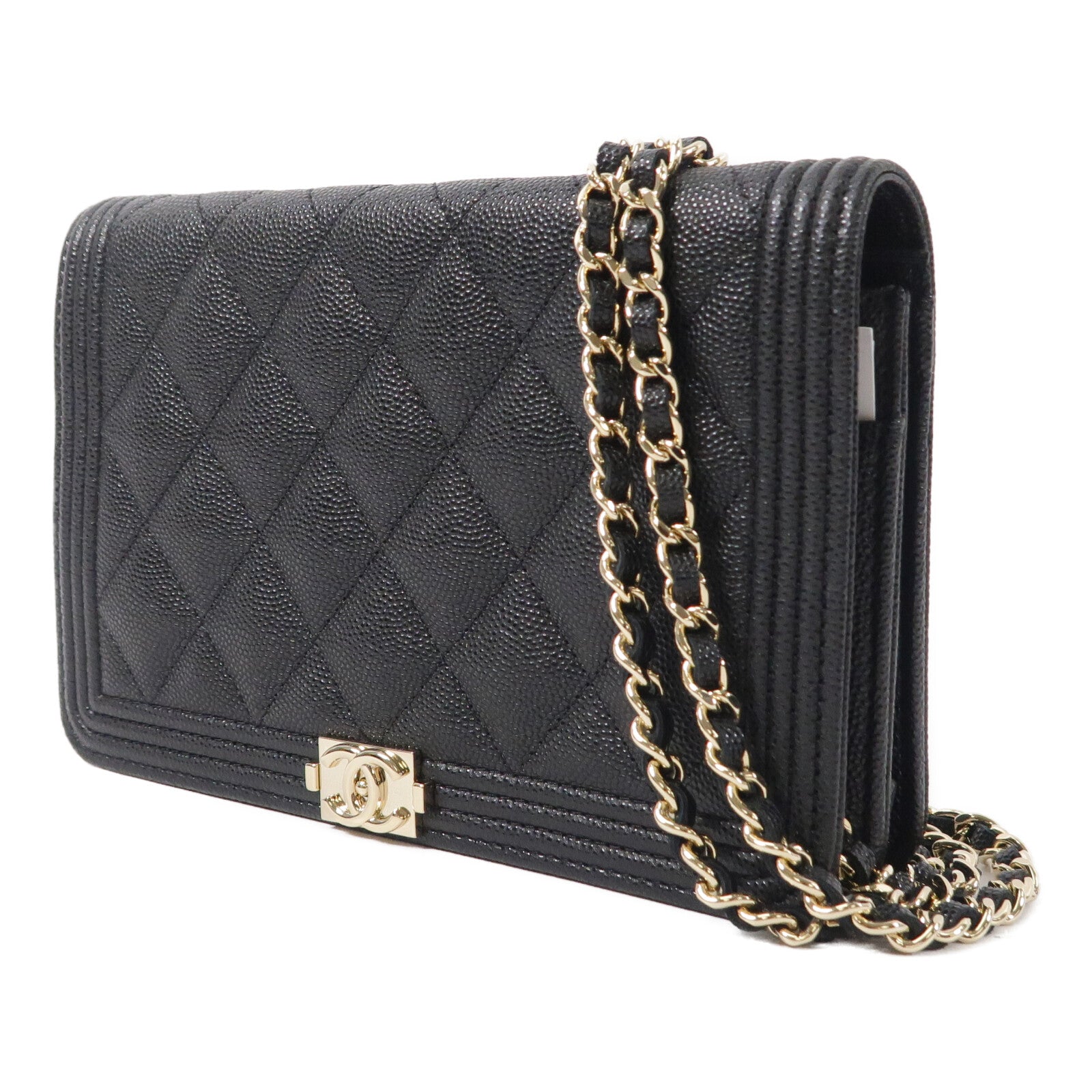 CHANEL 牛皮皮革WOC Wallet On Chain鏈帶肩背袋