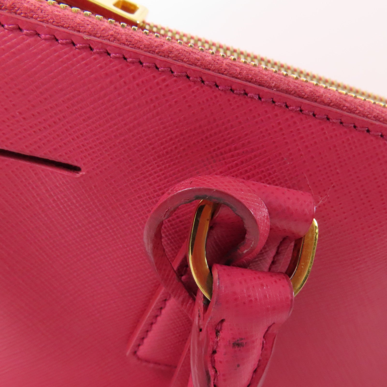 PRADA Saffiano皮革2 Way Bag金扣手挽肩背兩用袋