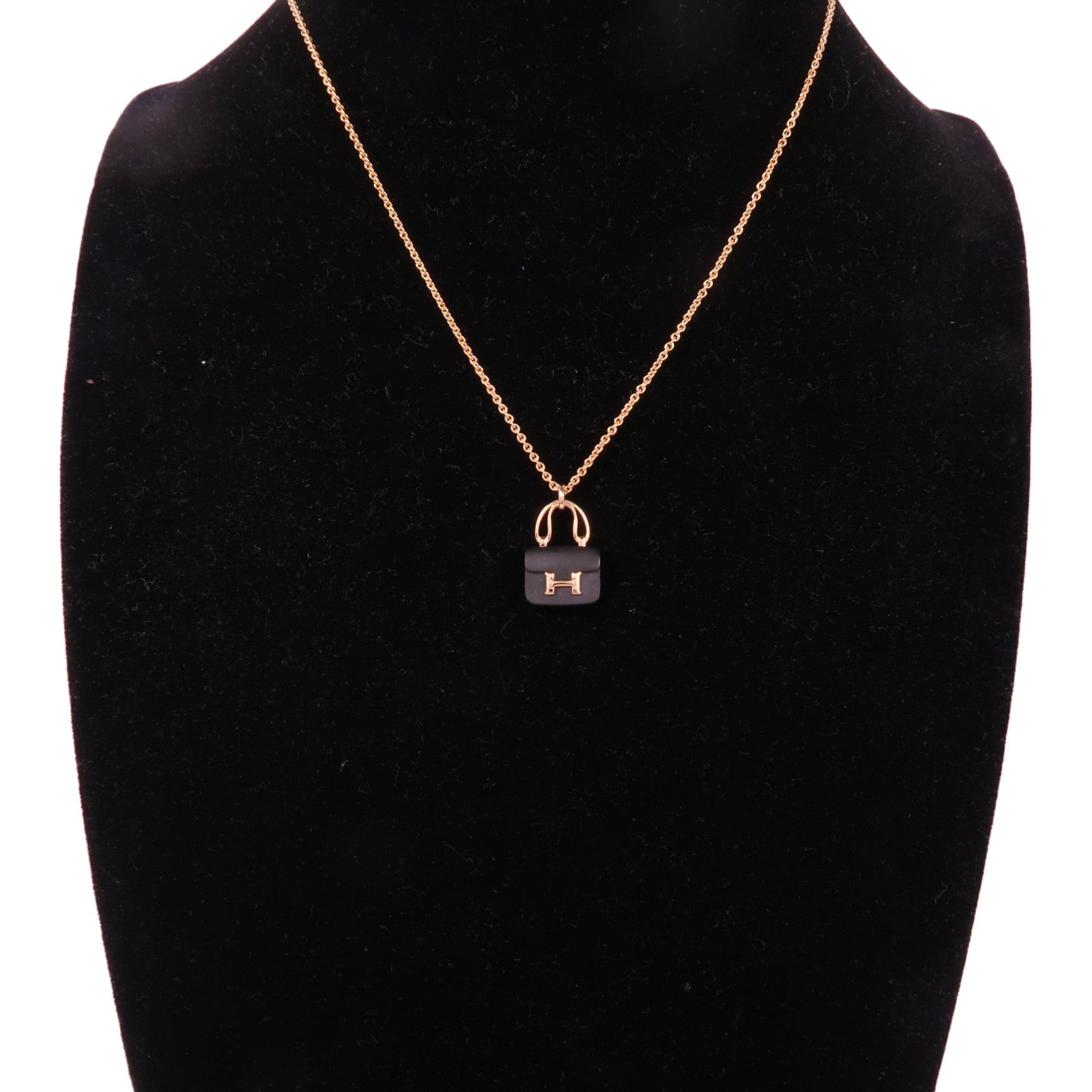 HERMES 18K玫瑰金Constance Pendant項鍊