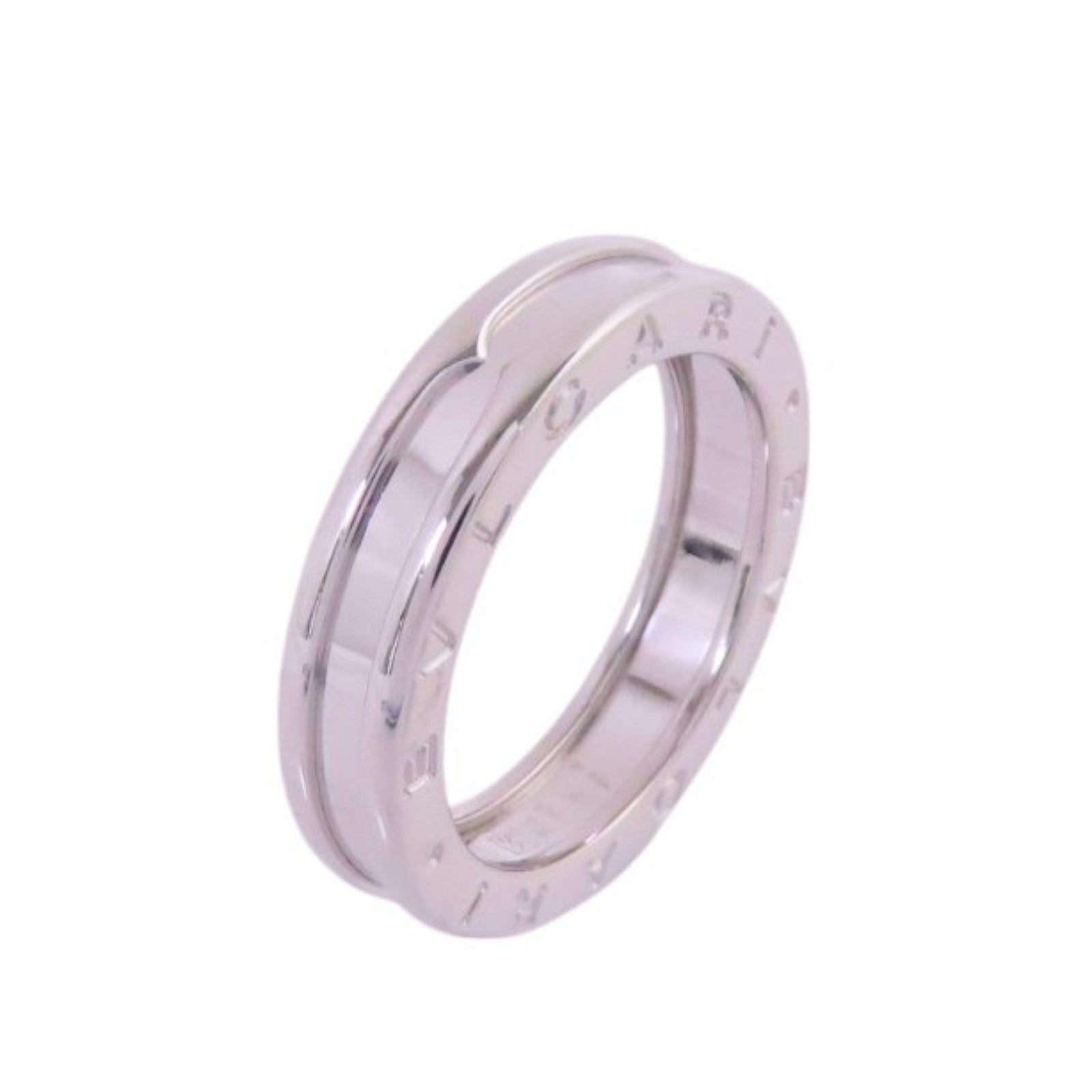 BVLGARI 18K白金/B-zero 1 1Band Ring戒指#55/US#7