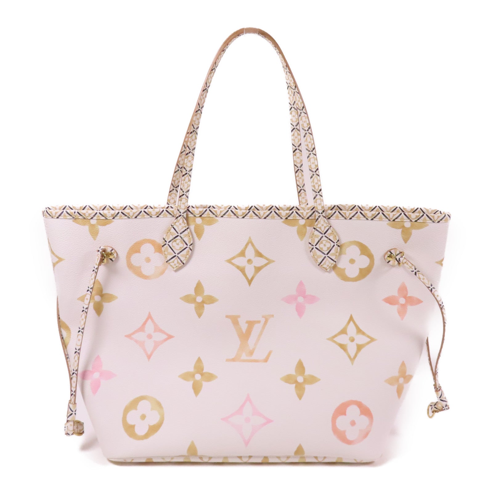 LOUIS VUITTON LV GHW Neverfull MM Tote Bag M22978 Monogram Giant White