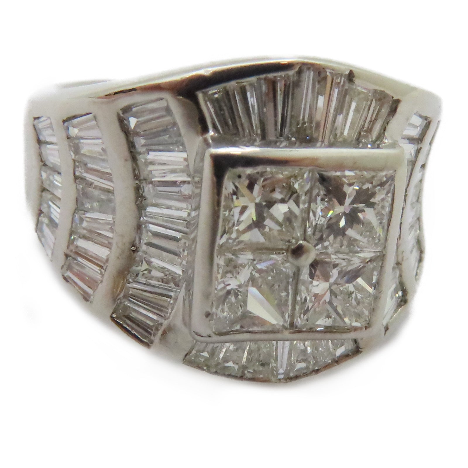 JEWELRY PT900鉑金Diamond Ring 1.03ct/1.54ct鑽石戒指US#5.25
