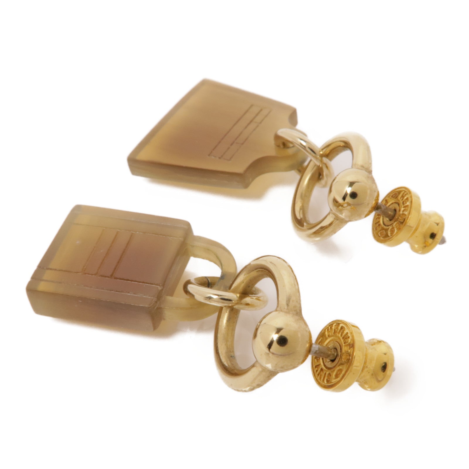 HERMES 水牛角/金屬Earrings耳環