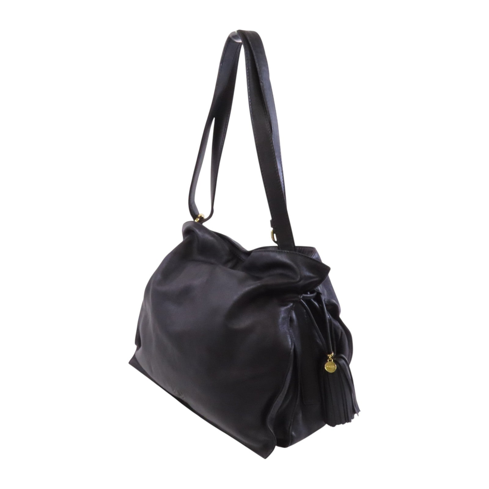 LOEWE 羊皮皮革Shoulder Bag金扣肩背袋