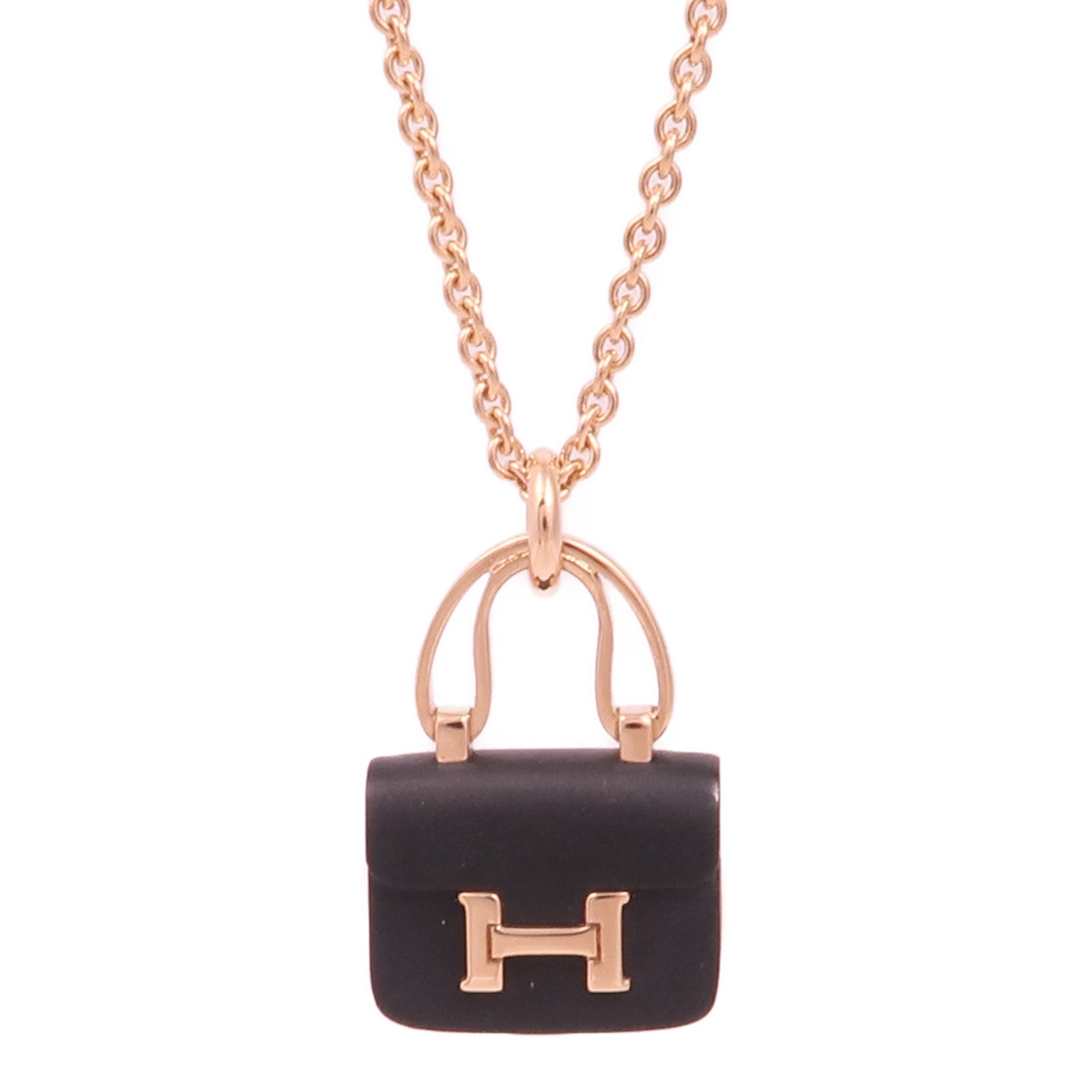 HERMES 18K玫瑰金Constance Pendant項鍊