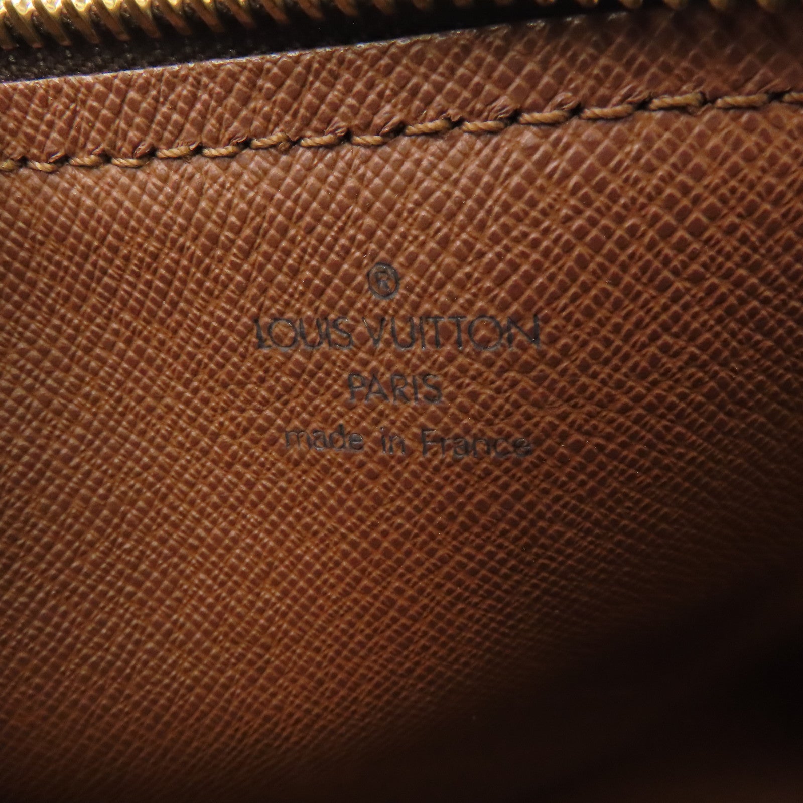 LOUIS VUITTON Monogram Papillon PM金扣手挽袋棕色