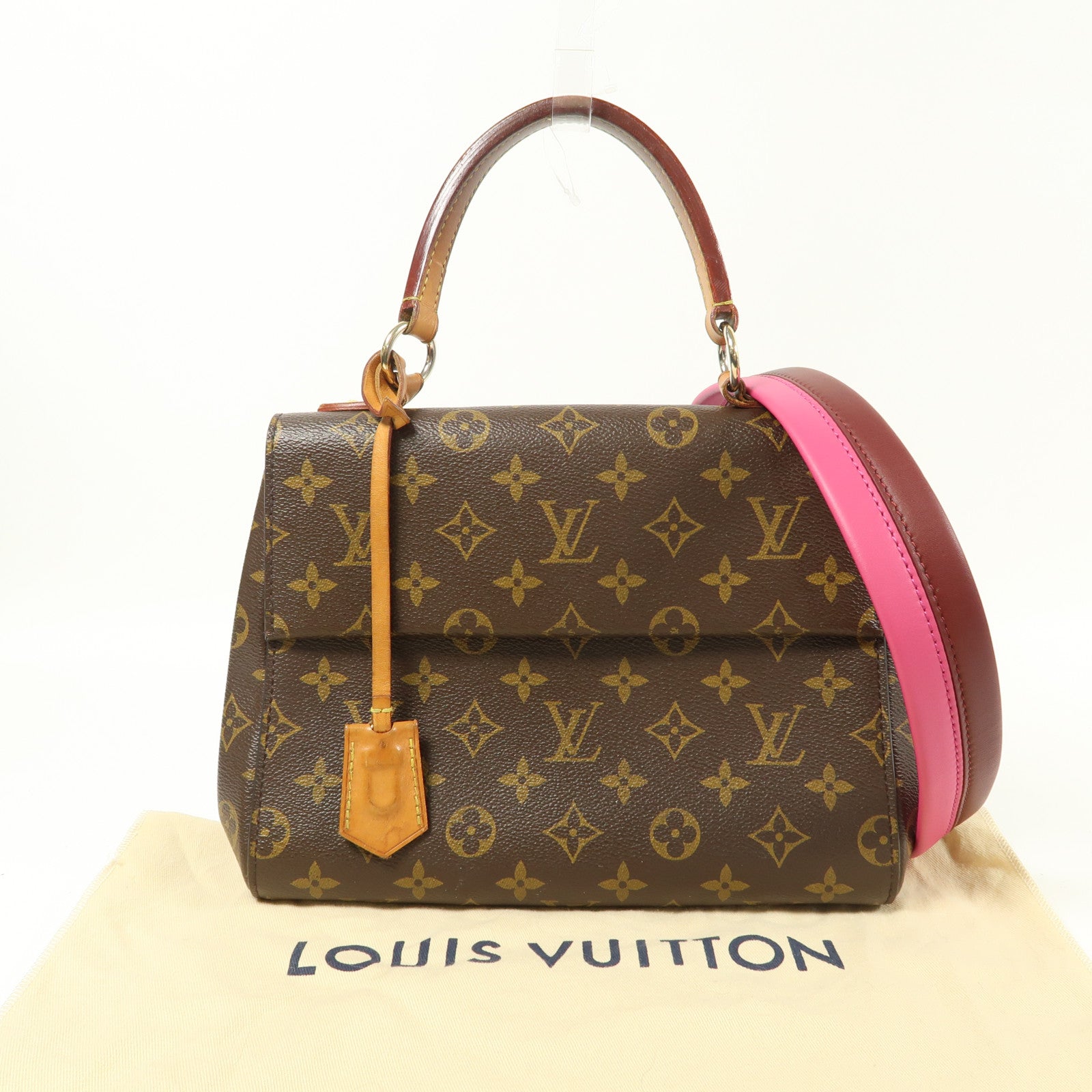 LOUIS VUITTON Monogram Cluny BB金扣手挽肩背兩用袋
