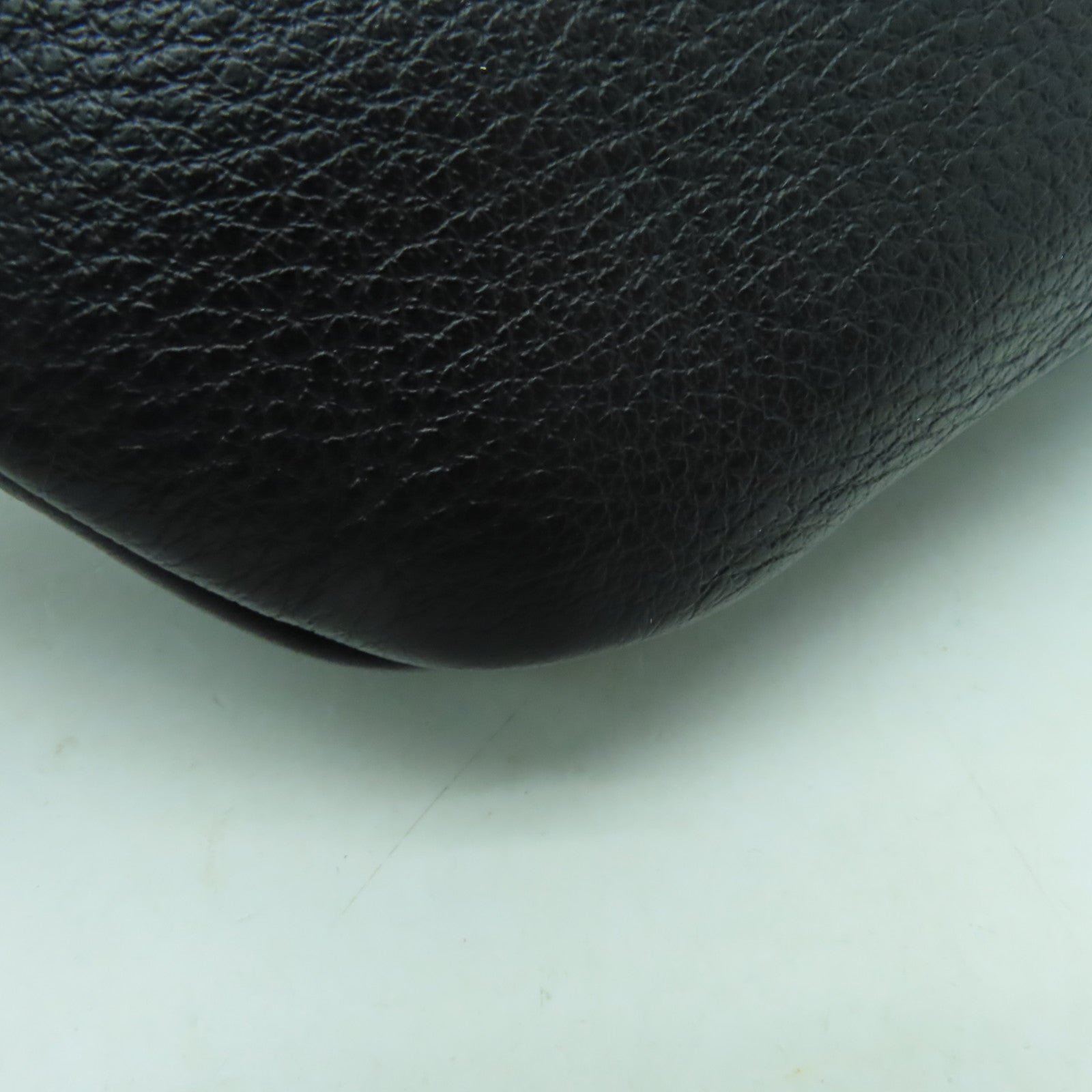 BALENCIAGA 牛皮皮革Waist Bag銀扣腰包黑色