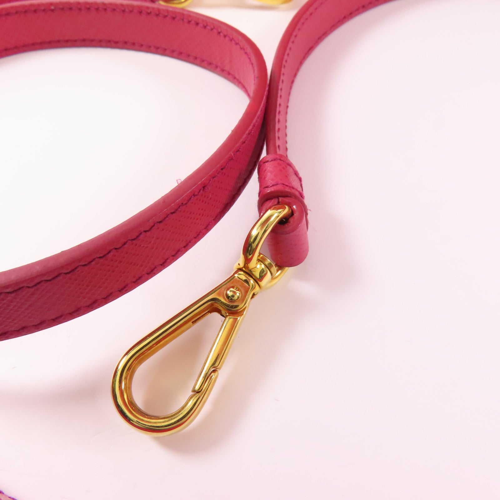 PRADA Saffiano皮革2 Way Bag金扣手挽肩背兩用袋