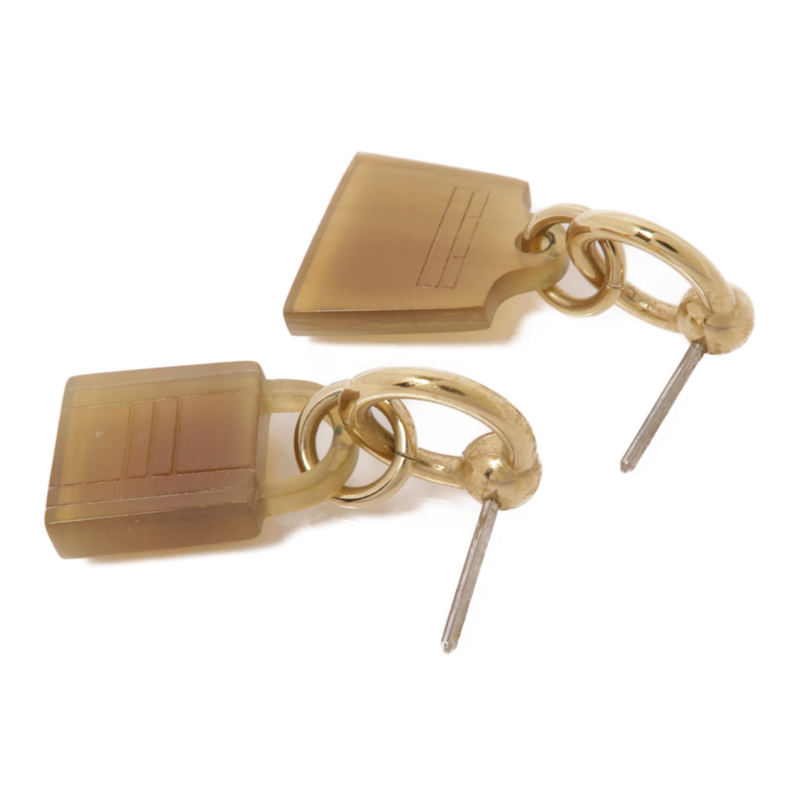 HERMES 水牛角/金屬Earrings耳環
