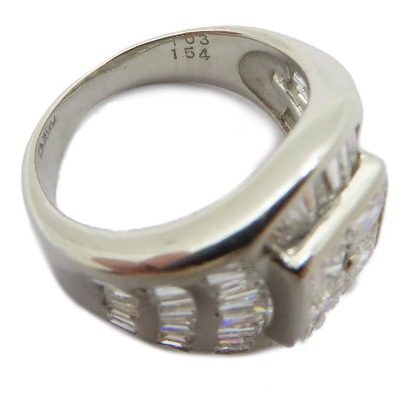 JEWELRY PT900鉑金Diamond Ring 1.03ct/1.54ct鑽石戒指US#5.25