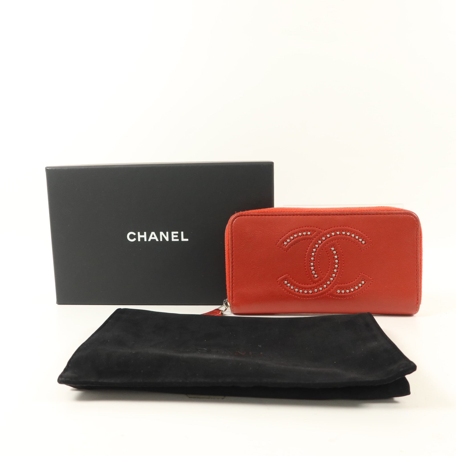 CHANEL 牛皮皮革Zipper Wallet錢包