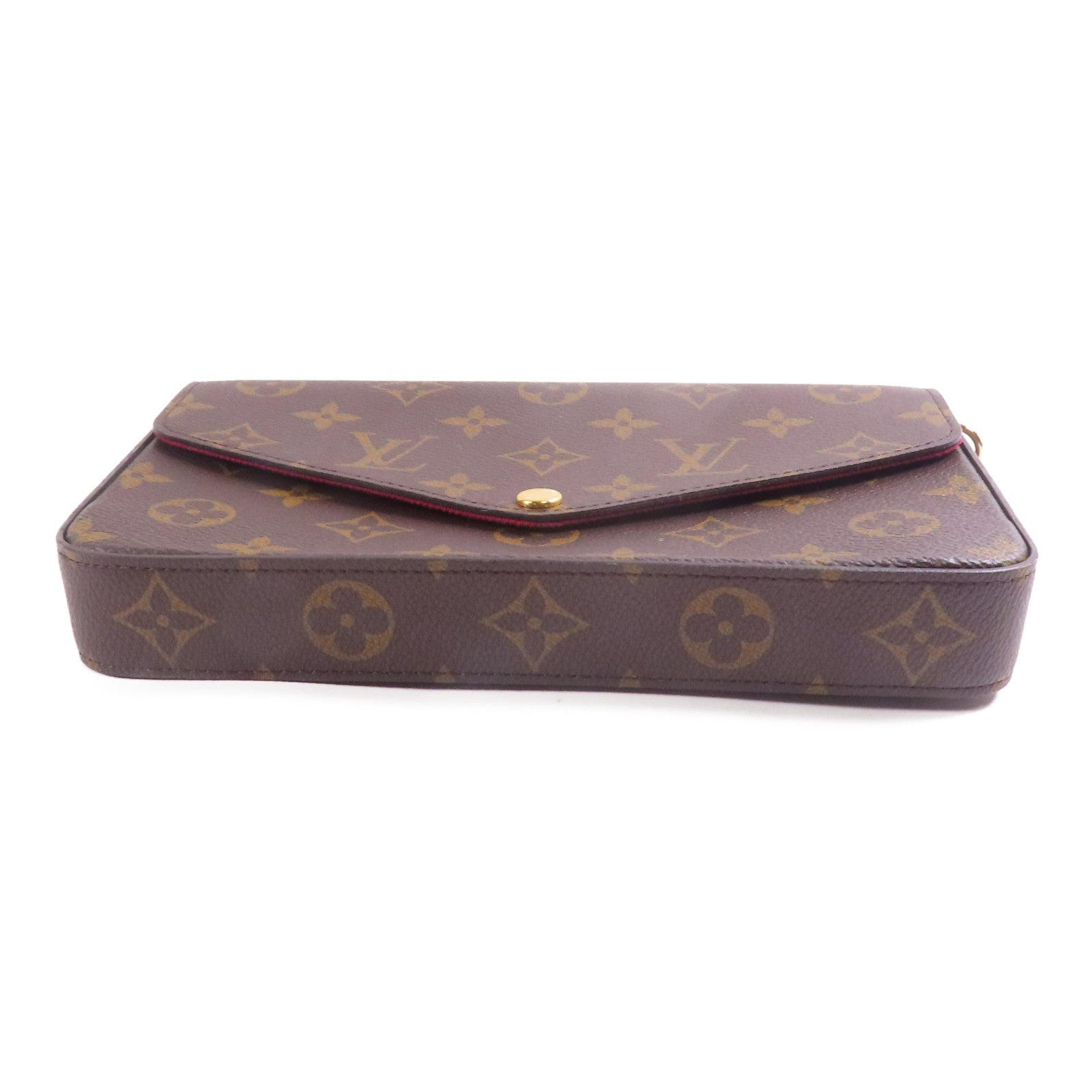 LOUIS VUITTON Monogram Pochette Felicie金扣鏈帶肩背袋
