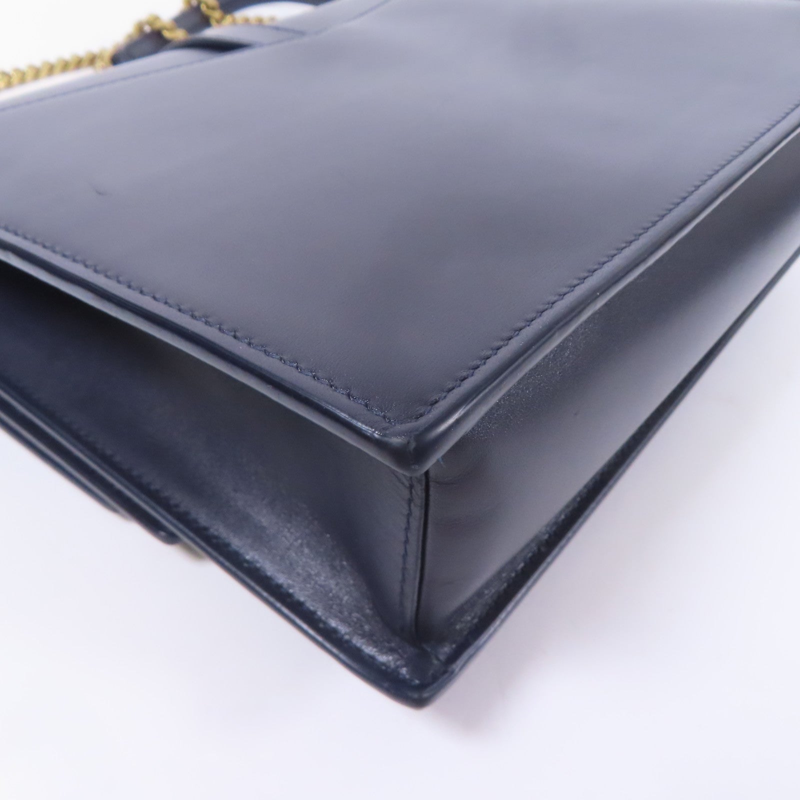SAINT LAURENT 牛皮皮革Chain Shoulder金扣鏈帶肩背袋