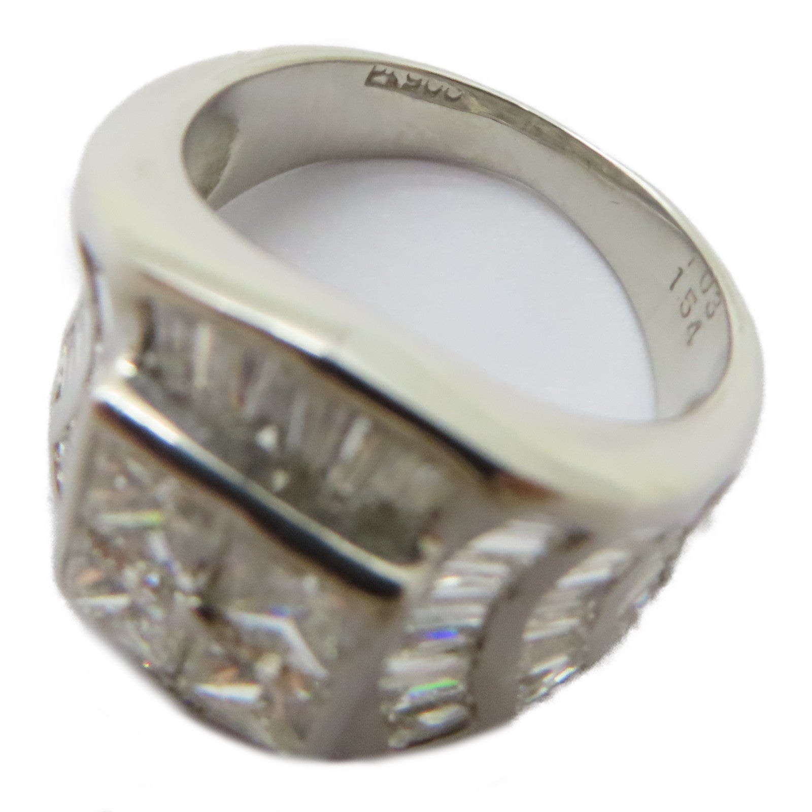 JEWELRY PT900鉑金Diamond Ring 1.03ct/1.54ct鑽石戒指US#5.25