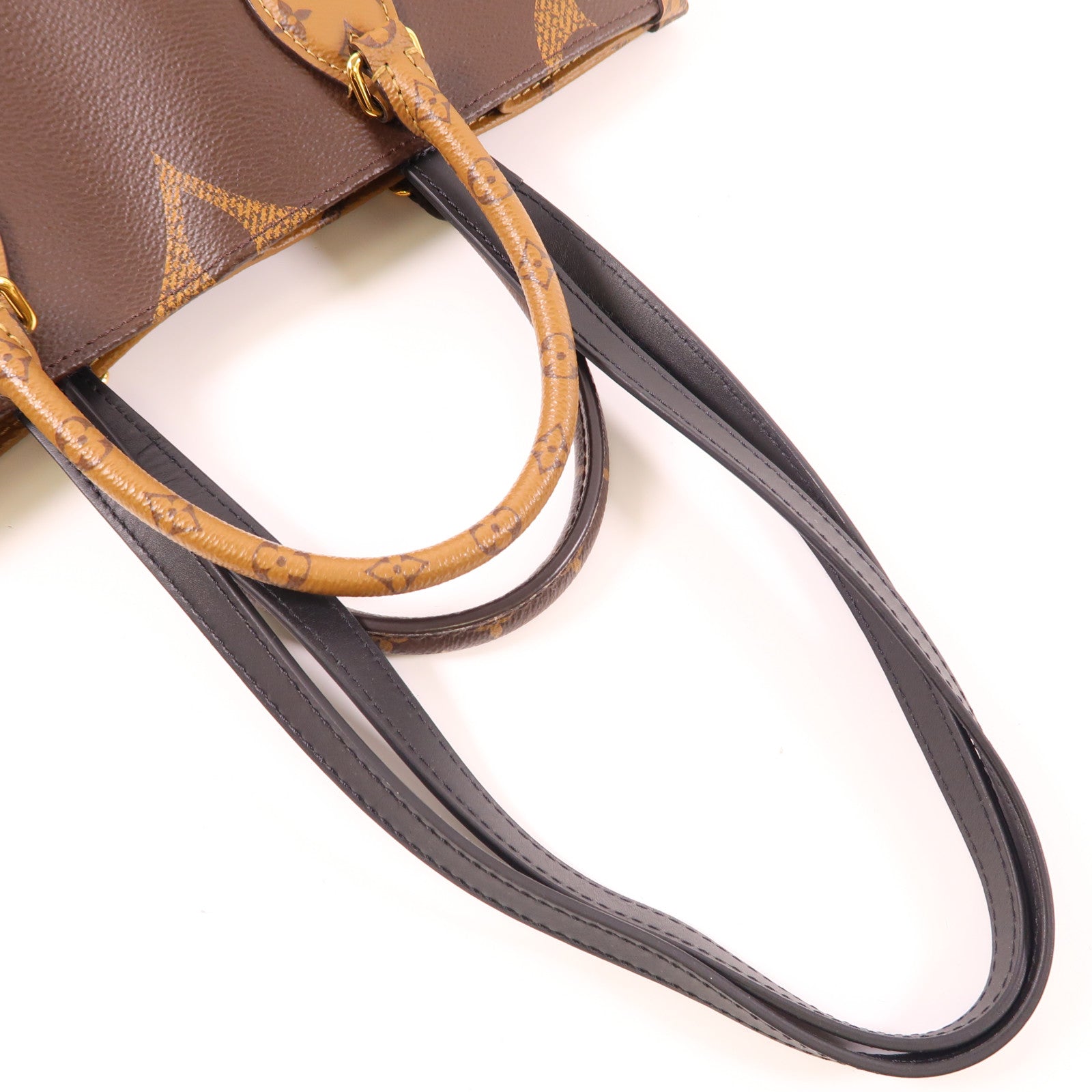 LOUIS VUITTON Monogram Giant On The Go MM金扣手挽肩背兩用袋