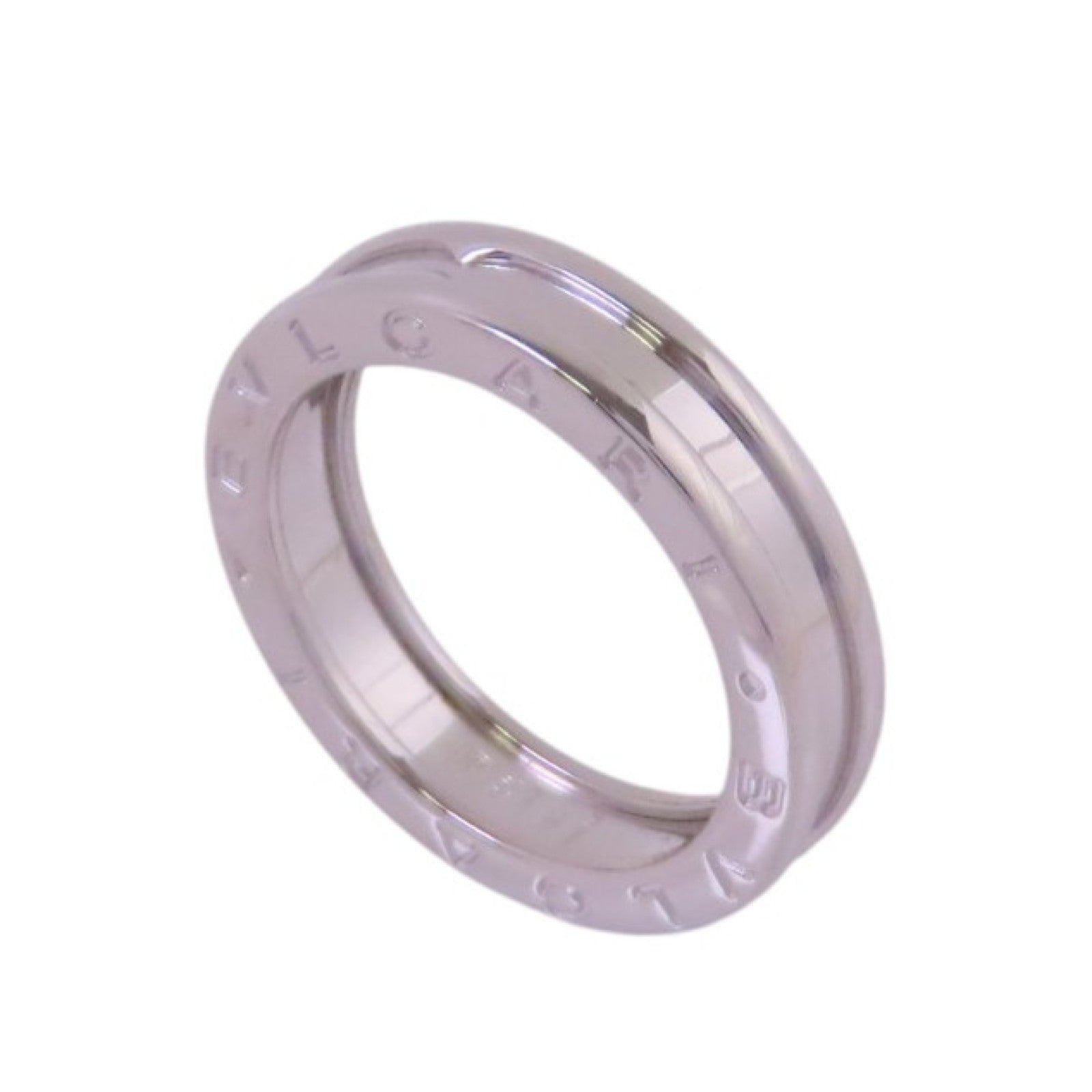 BVLGARI 18K白金/B-zero 1 1Band Ring戒指#55/US#7