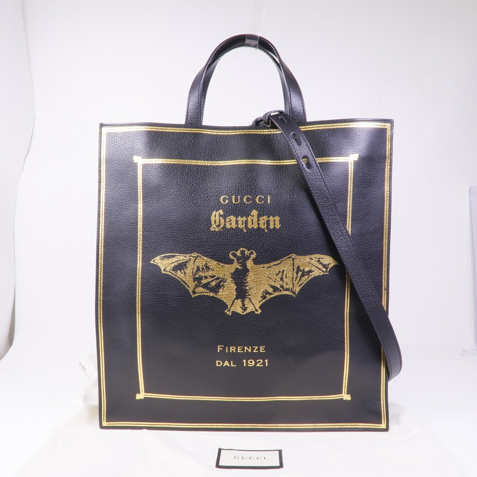 GUCCI GG GHW 2 Way Shoulder Bag 513907 Calfskin Leather Black