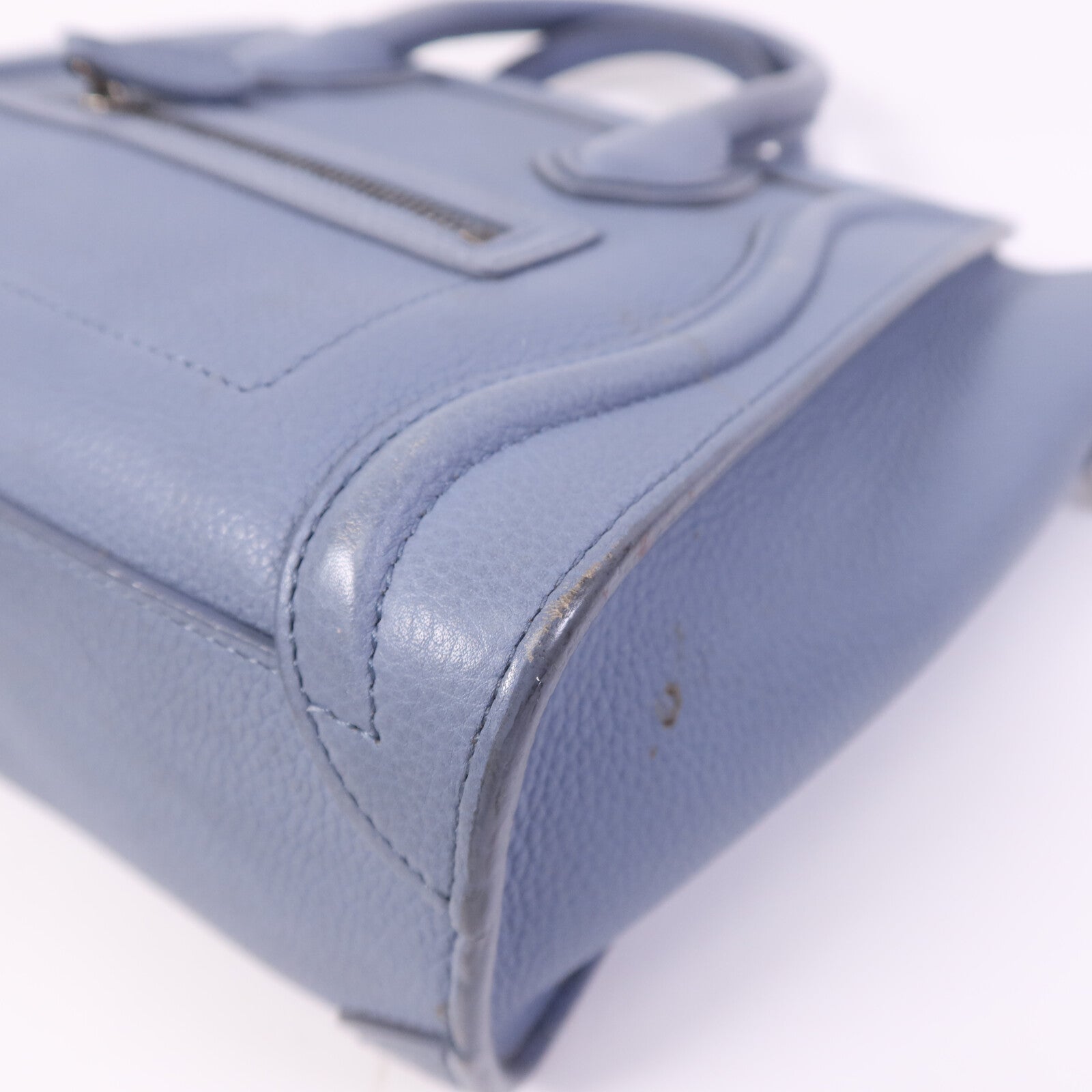CELINE 牛皮皮革Nano Luggage銀扣手挽肩背兩用袋