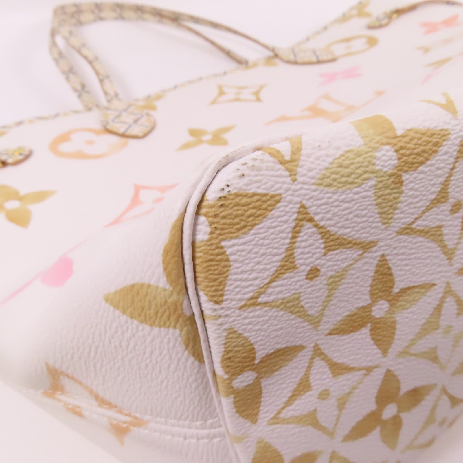 LOUIS VUITTON LV GHW Neverfull MM Tote Bag M22978 Monogram Giant White