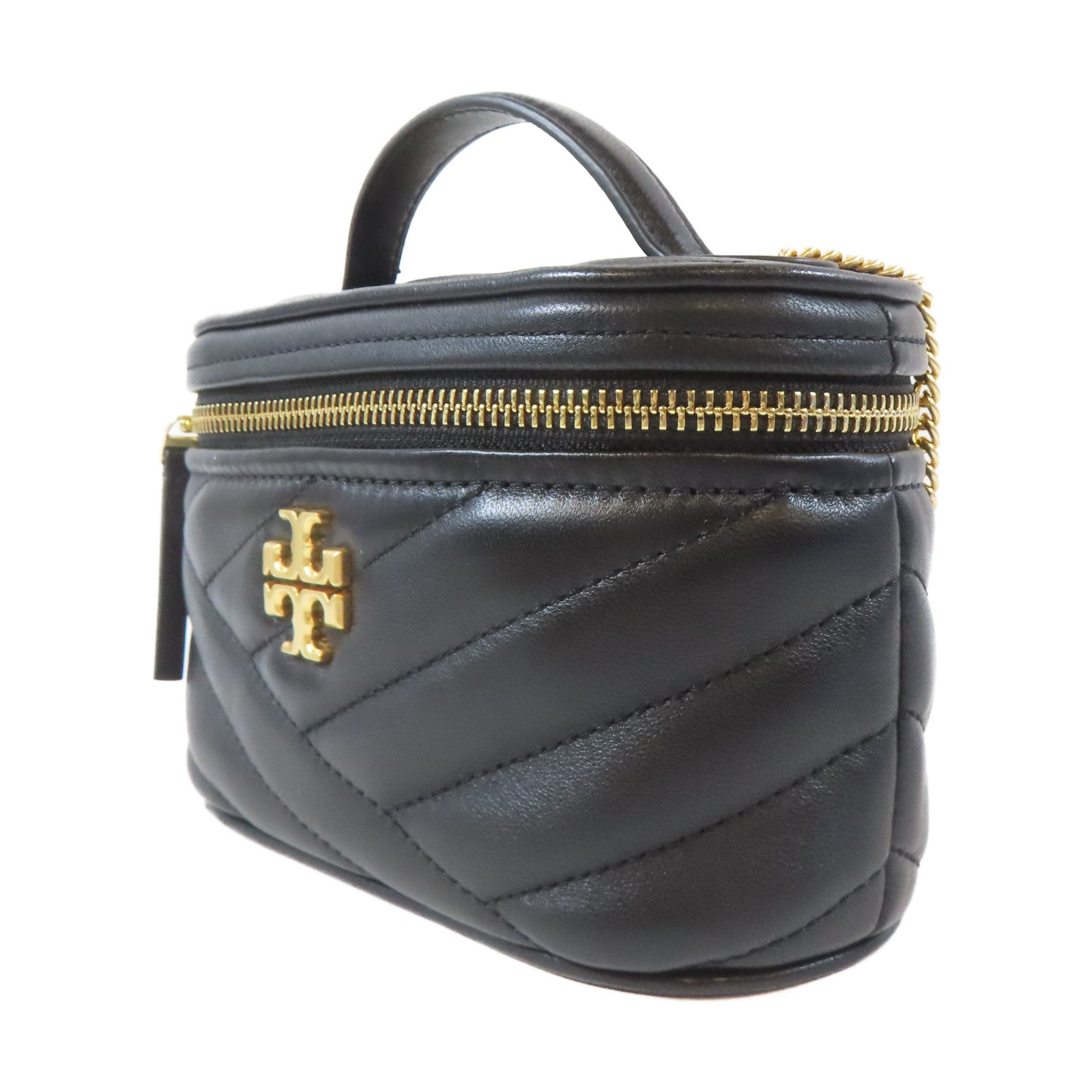 Tory Burch 羊皮皮革2 Way Chain Shoulder Bag金扣鏈帶手挽肩背兩用袋黑色
