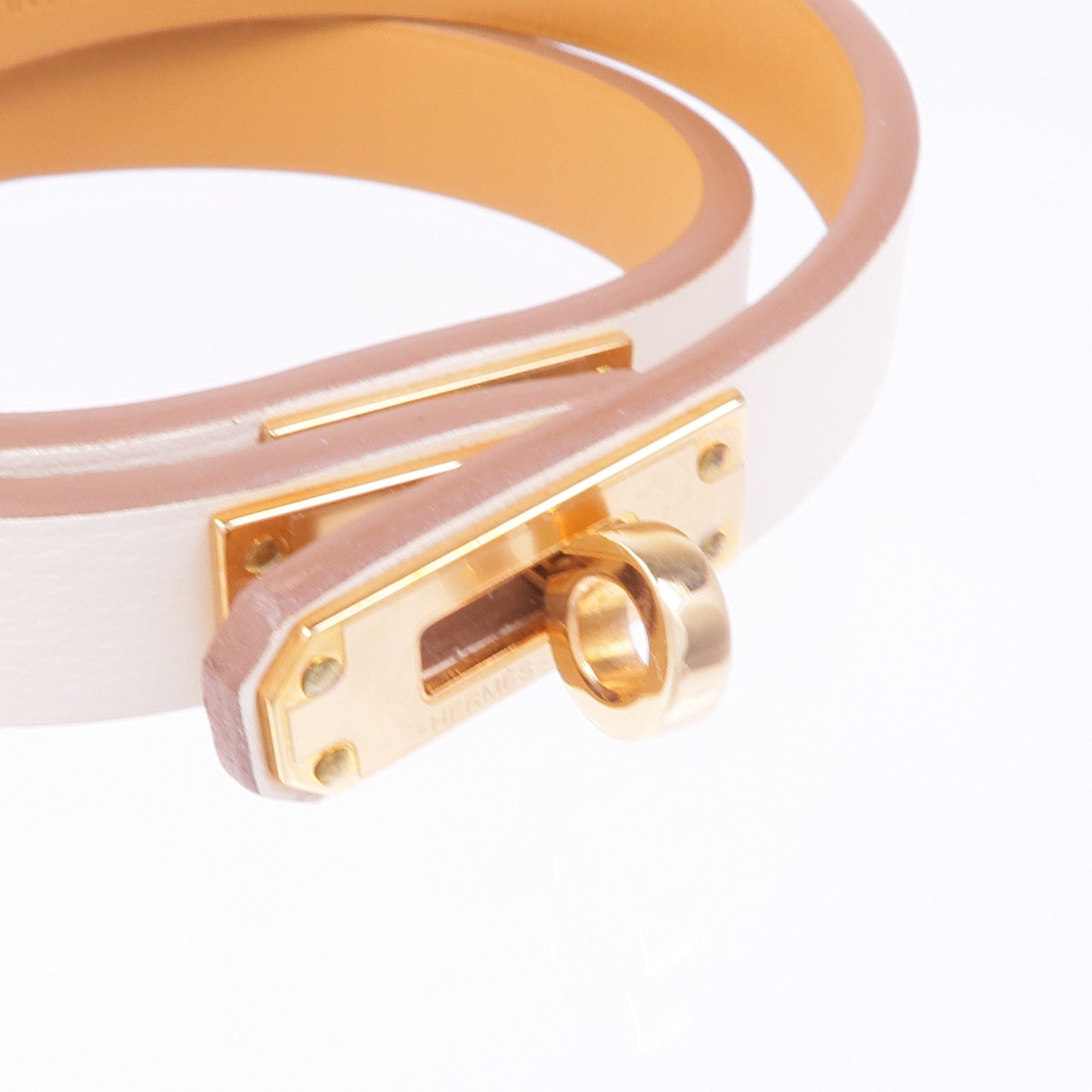 HERMES Swift皮革Mini Kelly Double Tour Bracelet金扣手帶