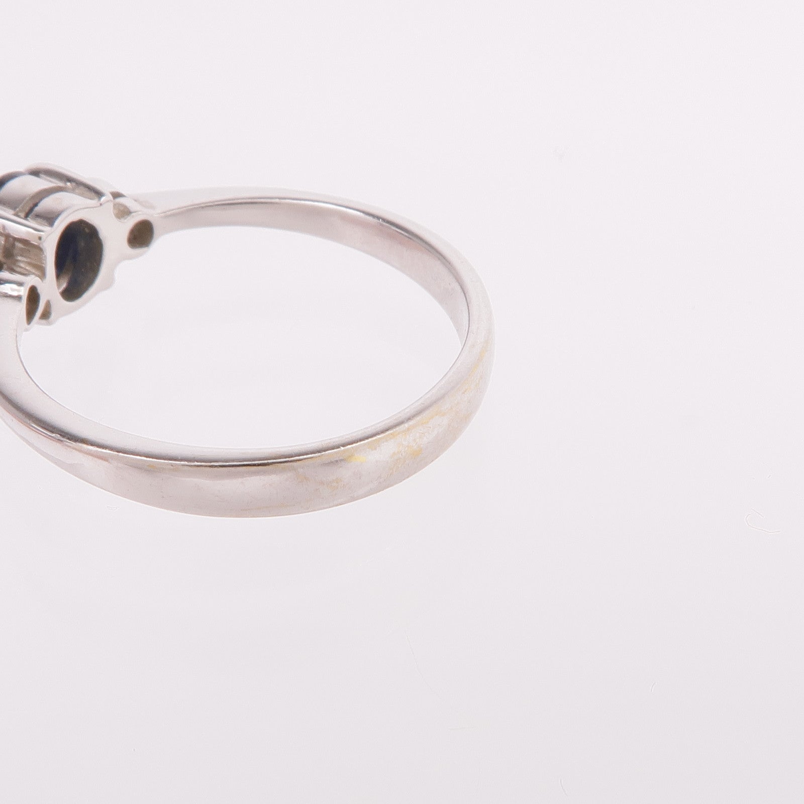 JEWELRY 18K白金Sapphire Diamond Ring藍寶石/鑽石戒指US#6.25