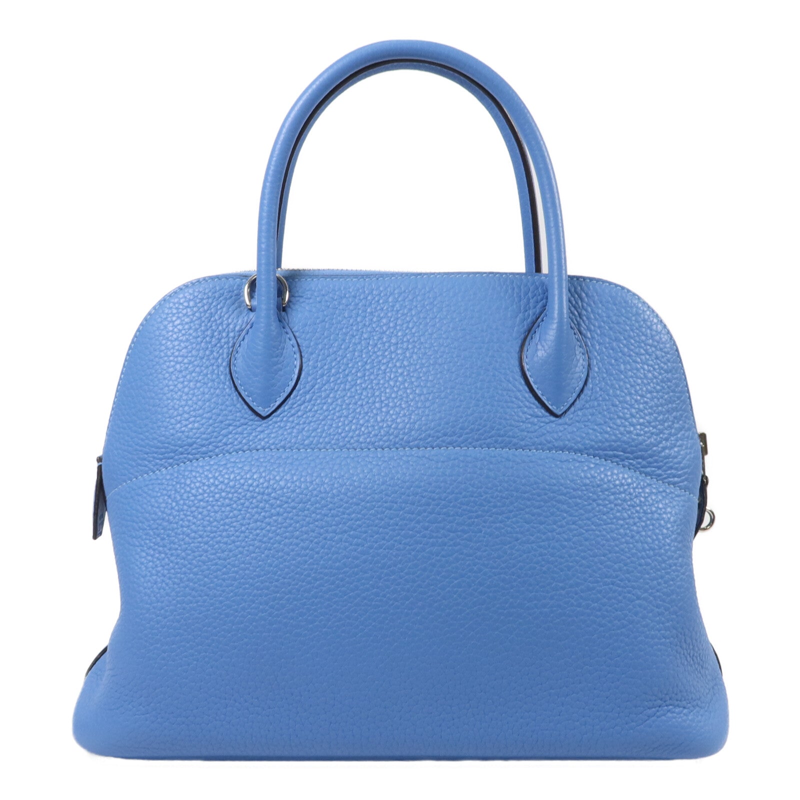 HERMES Clemence皮革Bolide 31手挽肩背兩用袋Bleu Paradis