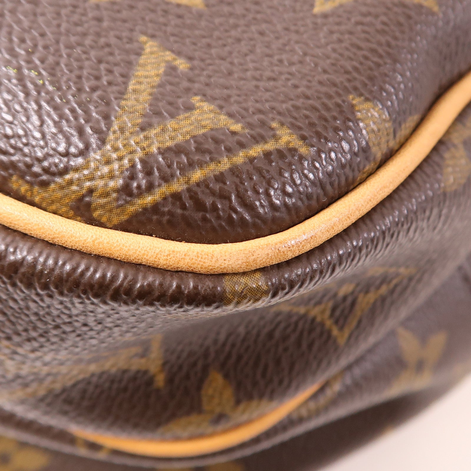 LOUIS VUITTON Monogram Reporter PM金扣肩背袋棕色