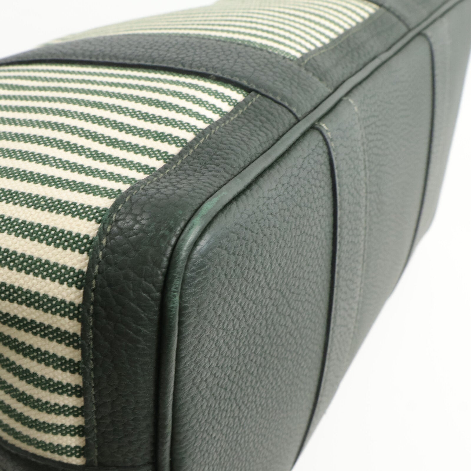 HERMES 帆布Garden Party Pocket 36手挽肩背兩用袋Vert Anglais/Vert Fo
