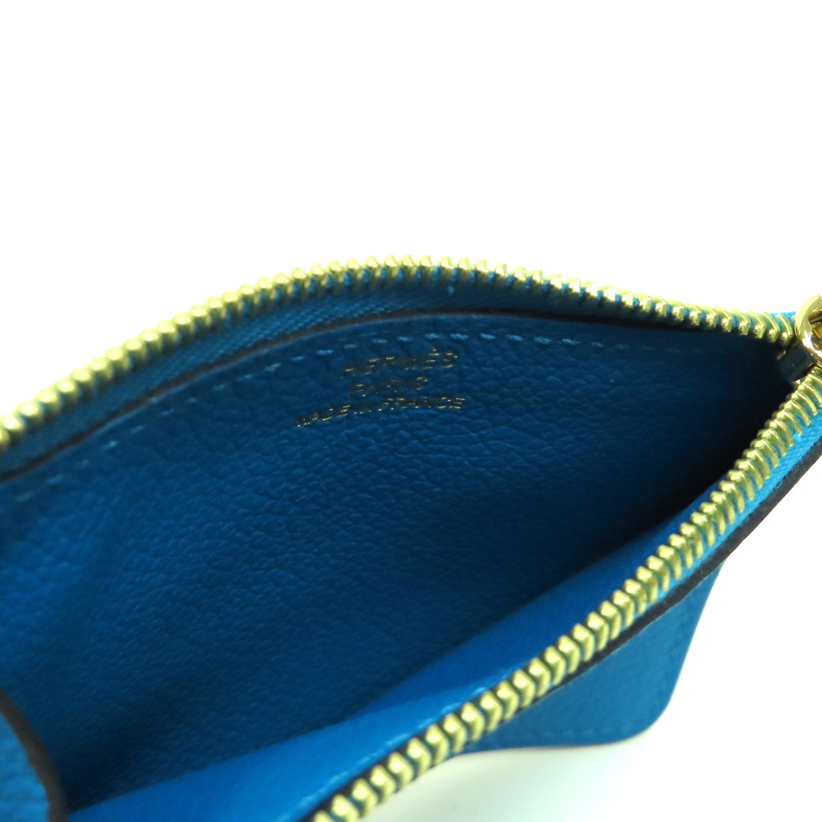 HERMES Evercolor皮革Roulis Slim金扣錢包啡色