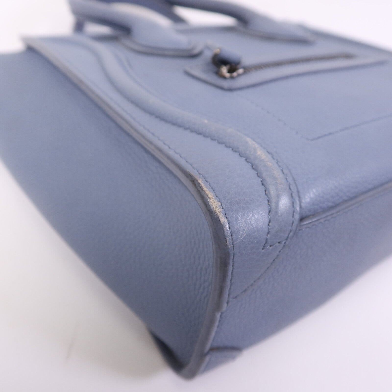 CELINE 牛皮皮革Nano Luggage銀扣手挽肩背兩用袋