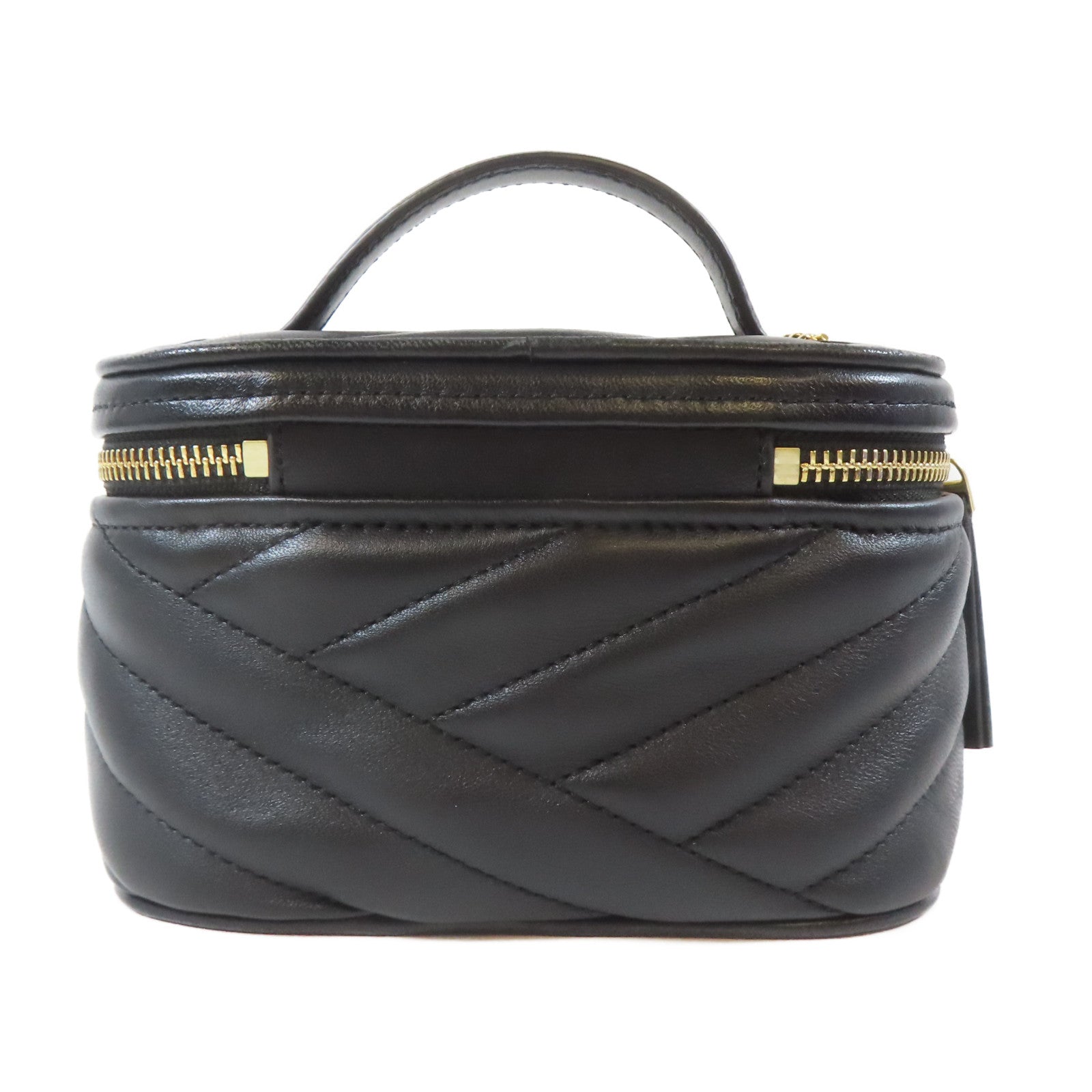 Tory Burch 羊皮皮革2 Way Chain Shoulder Bag金扣鏈帶手挽肩背兩用袋黑色