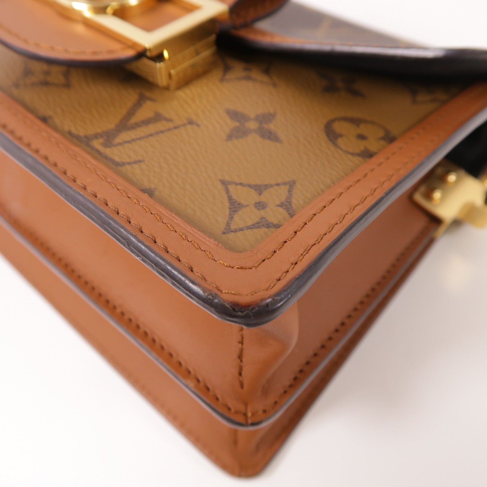 LOUIS VUITTON Monogrqam Reverse Mini Dauphine肩背袋棕色