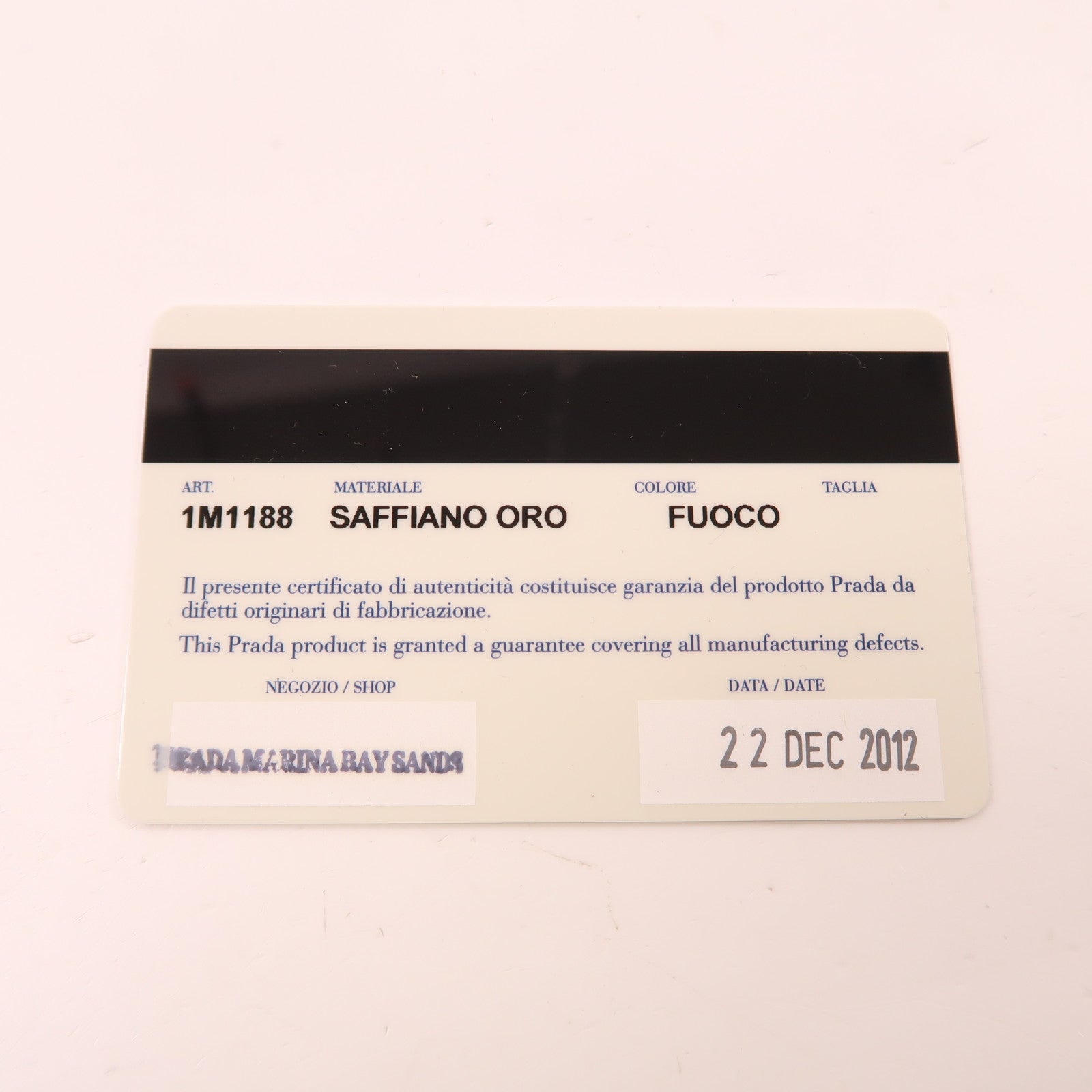 PRADA GHW Long Wallet Saffiano Leather Red  1M1188