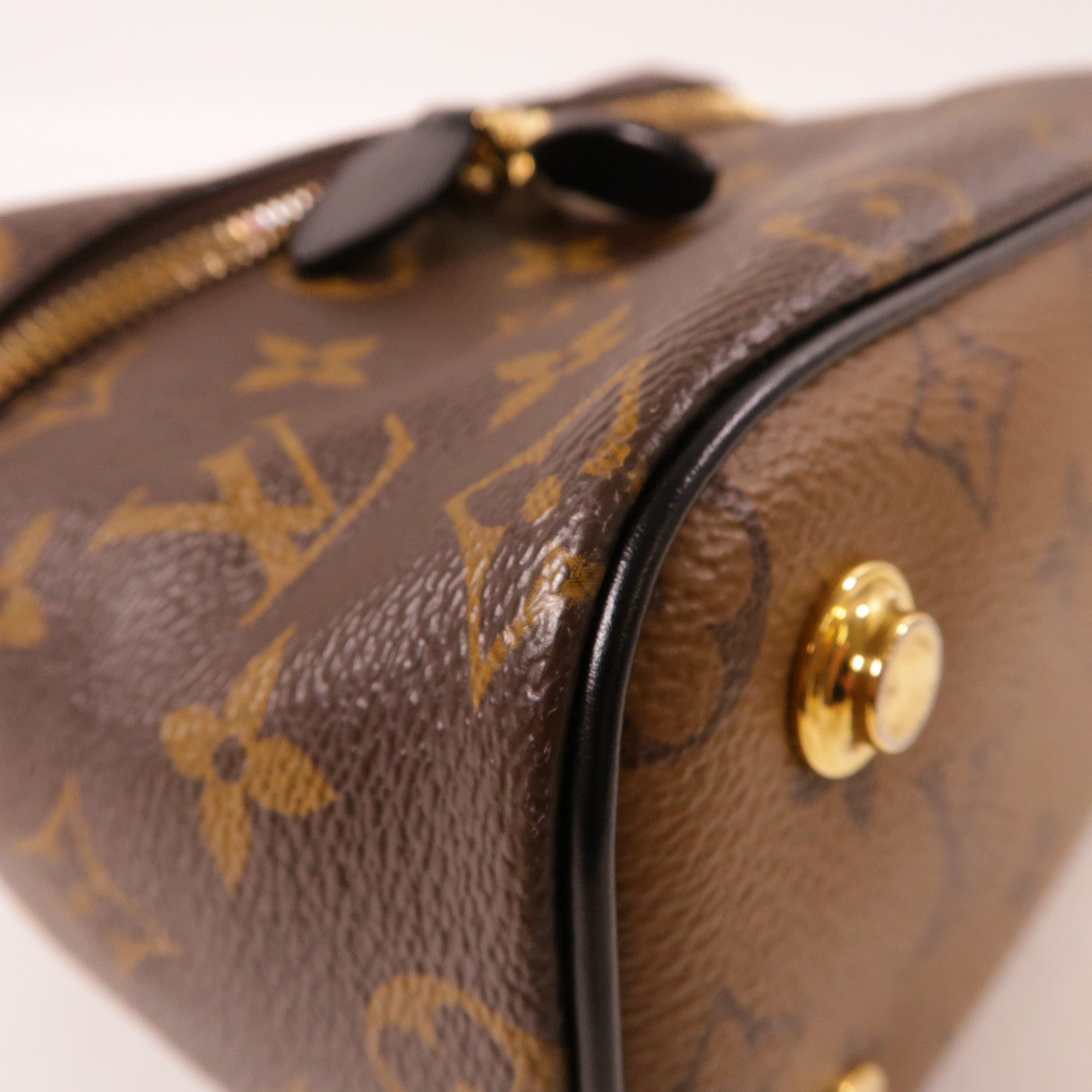 LOUIS VUITTON Monogram Vanity PM金扣手挽肩背兩用袋啡色