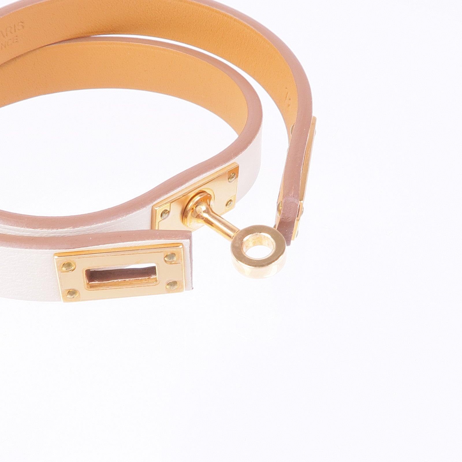 HERMES Swift皮革Mini Kelly Double Tour Bracelet金扣手帶