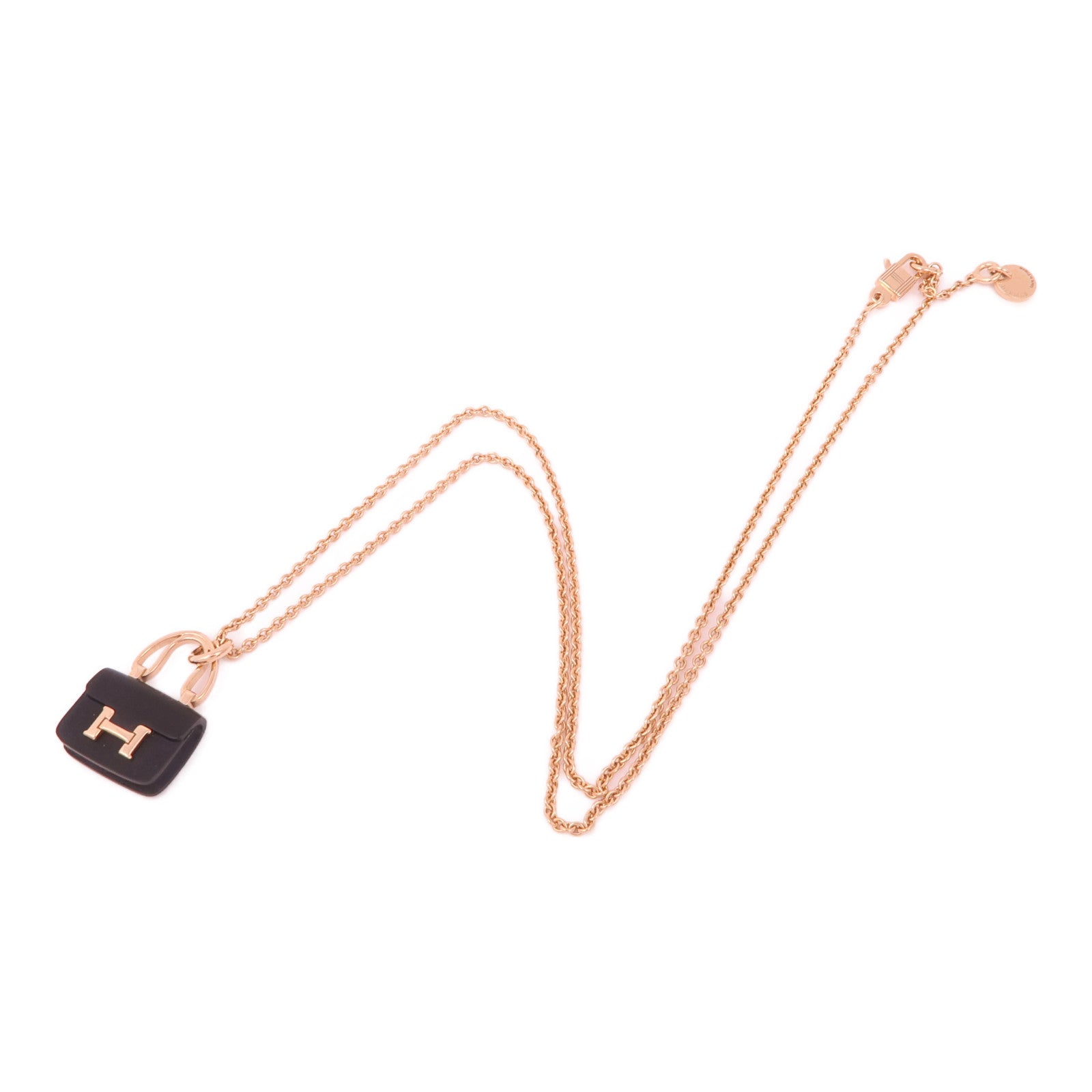 HERMES 18K玫瑰金Constance Pendant項鍊