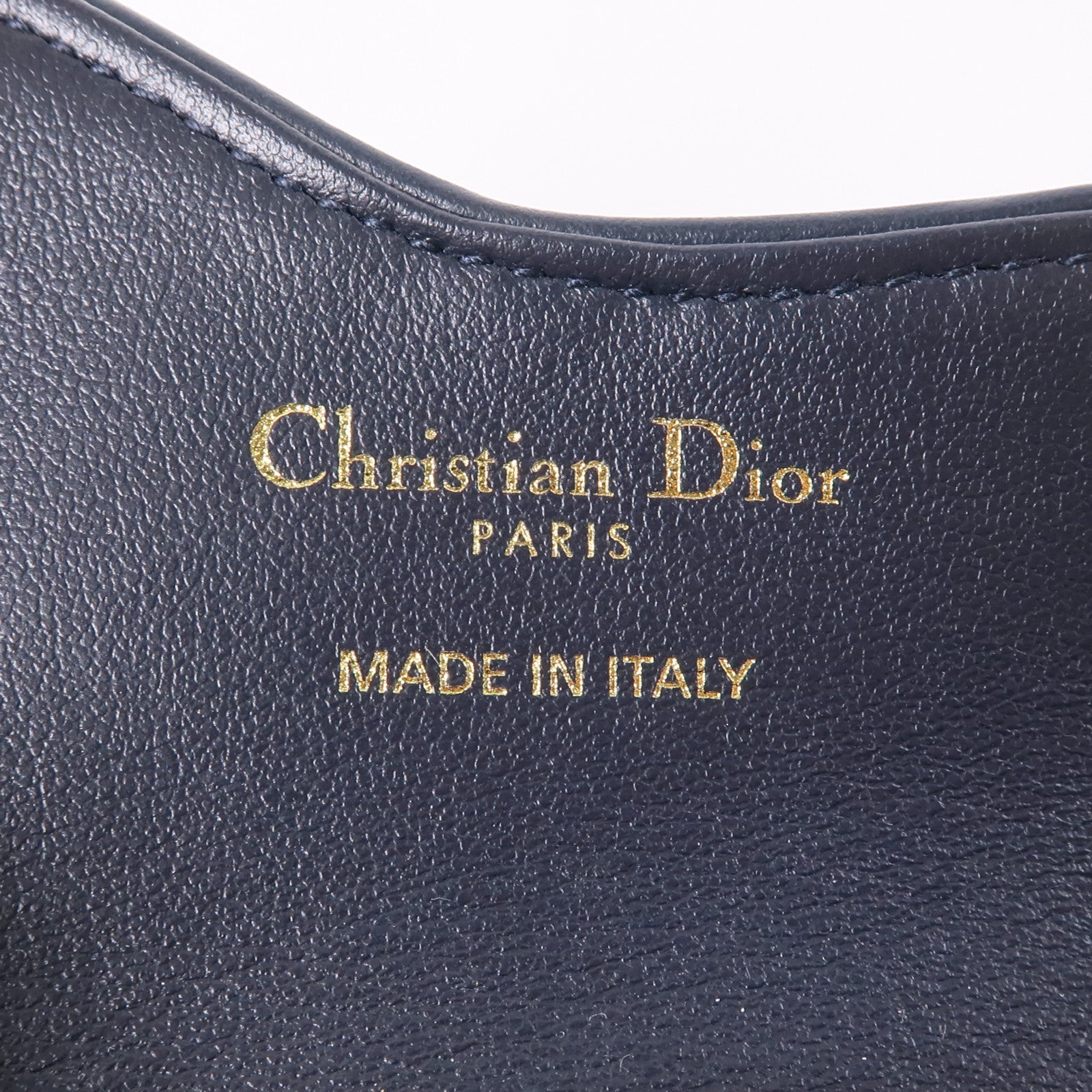 Dior 帆布Saddle Card Holder金扣卡片套藍色