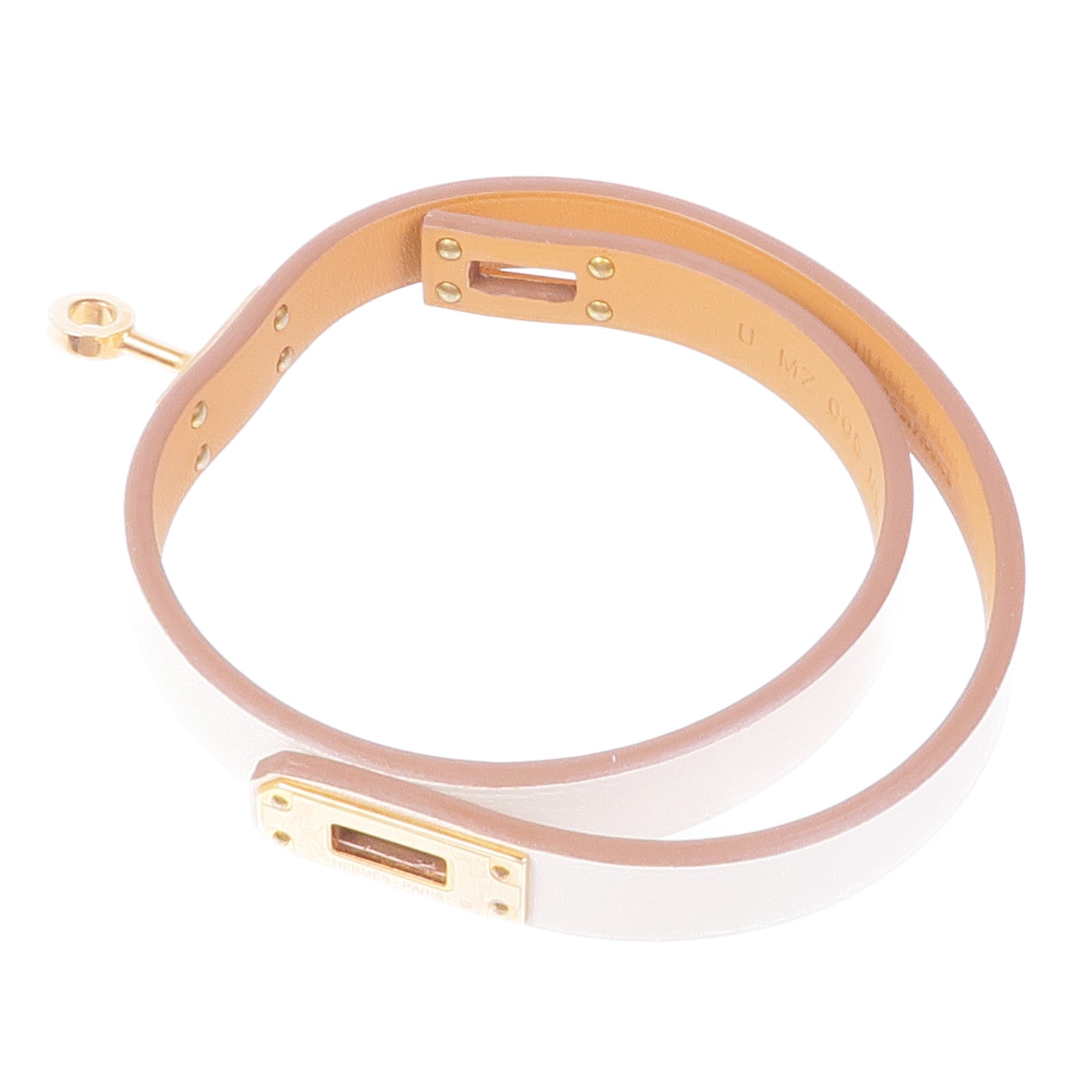 HERMES Swift皮革Mini Kelly Double Tour Bracelet金扣手帶