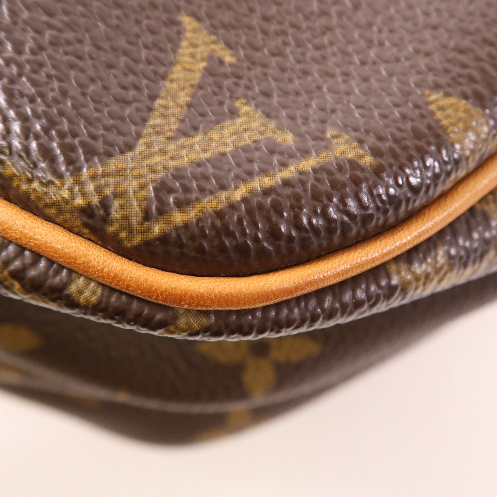 LOUIS VUITTON Monogram Reporter PM金扣肩背袋棕色