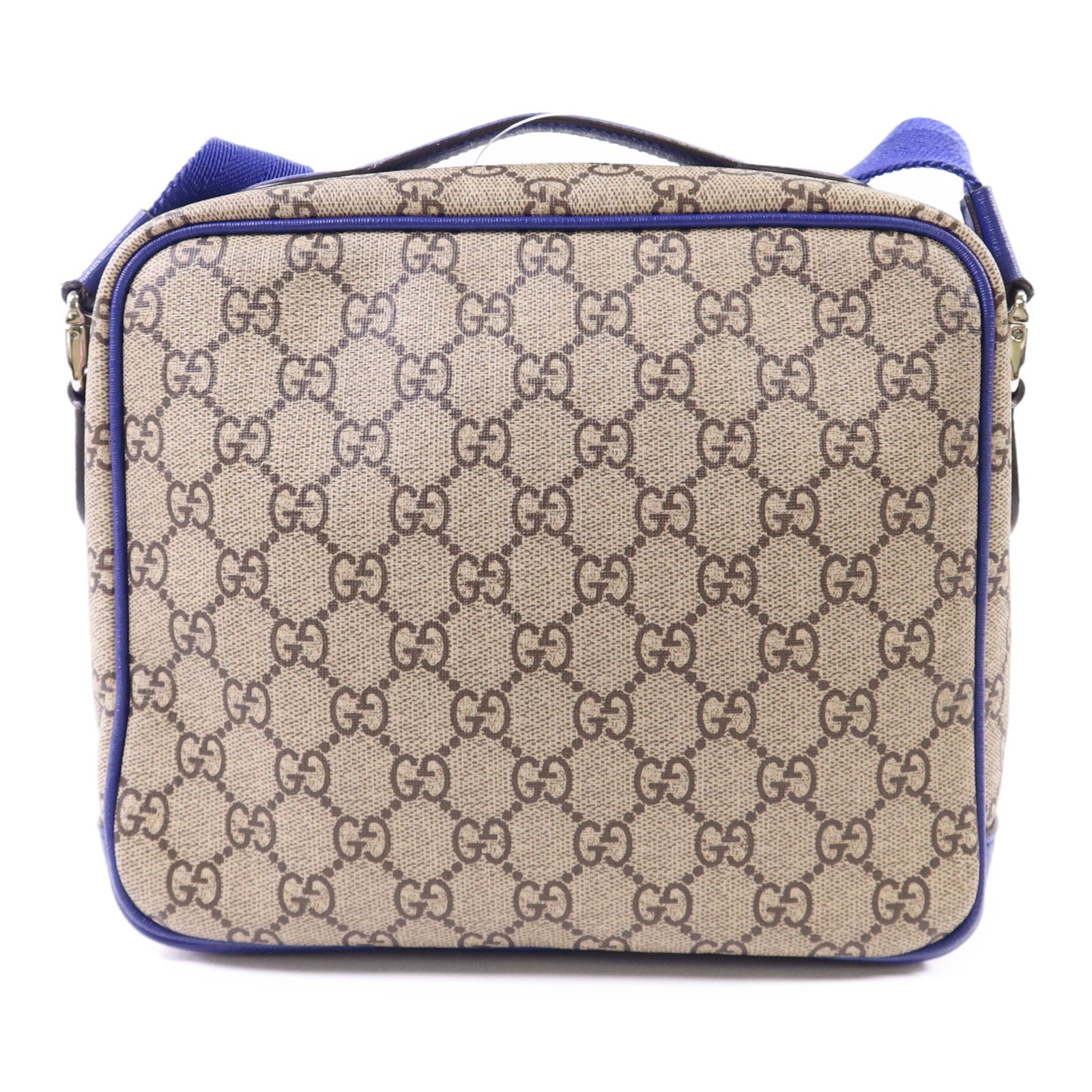 GUCCI 塗層帆布GG Supreme Dog Printed Bag銀扣肩背袋432688