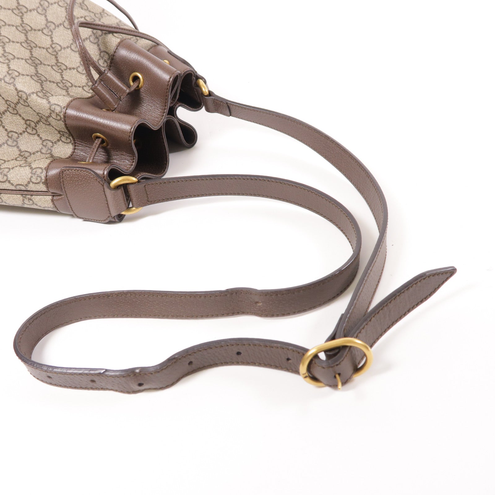 GUCCI 塗層帆布Shoulder Bag金扣肩背袋