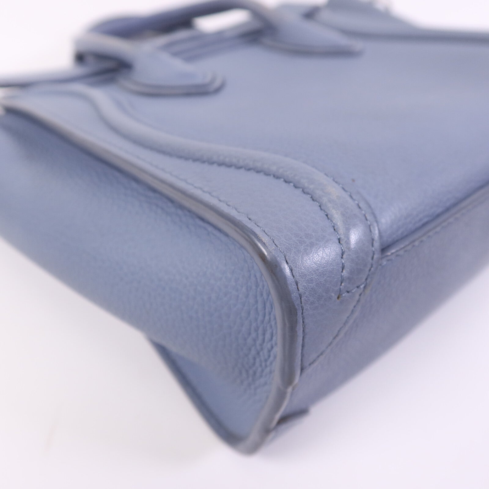 CELINE 牛皮皮革Nano Luggage銀扣手挽肩背兩用袋