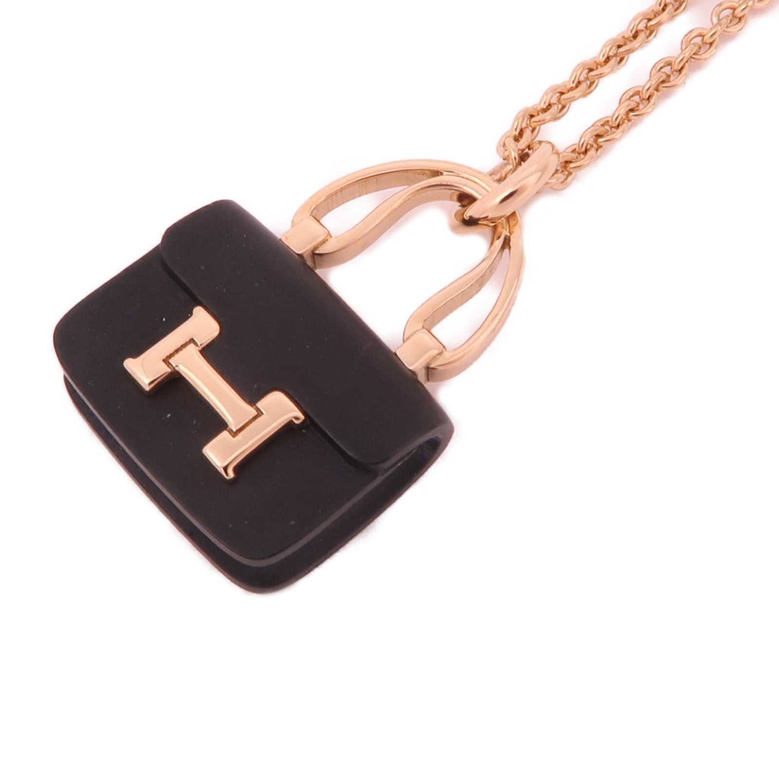 HERMES 18K玫瑰金Constance Pendant項鍊