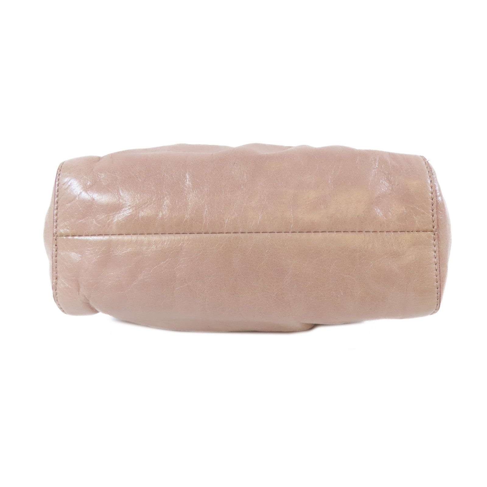 Miu Miu 牛皮皮革Shoulder Bag金扣肩背袋粉紅色