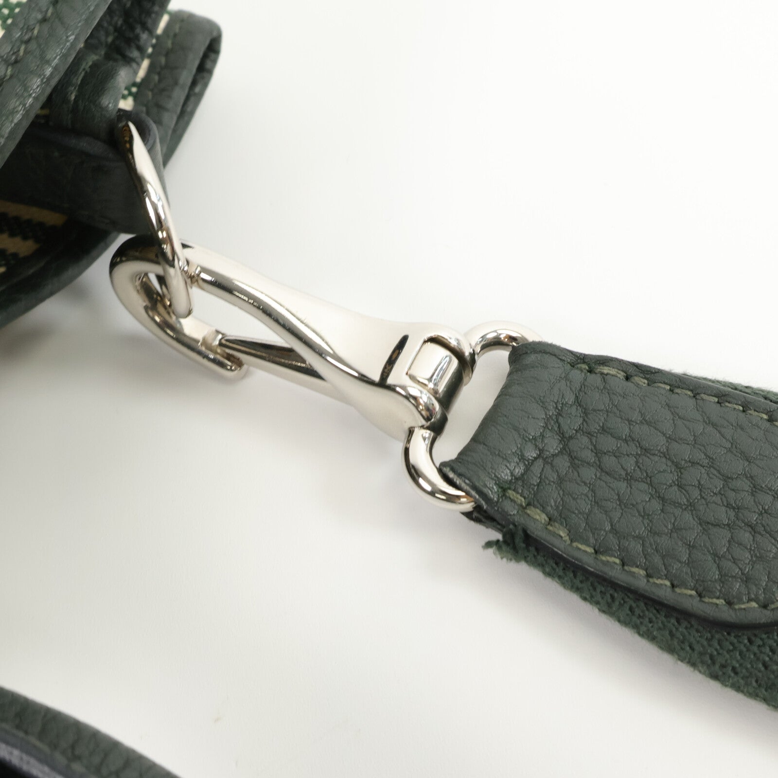 HERMES 帆布Garden Party Pocket 36手挽肩背兩用袋Vert Anglais/Vert Fo